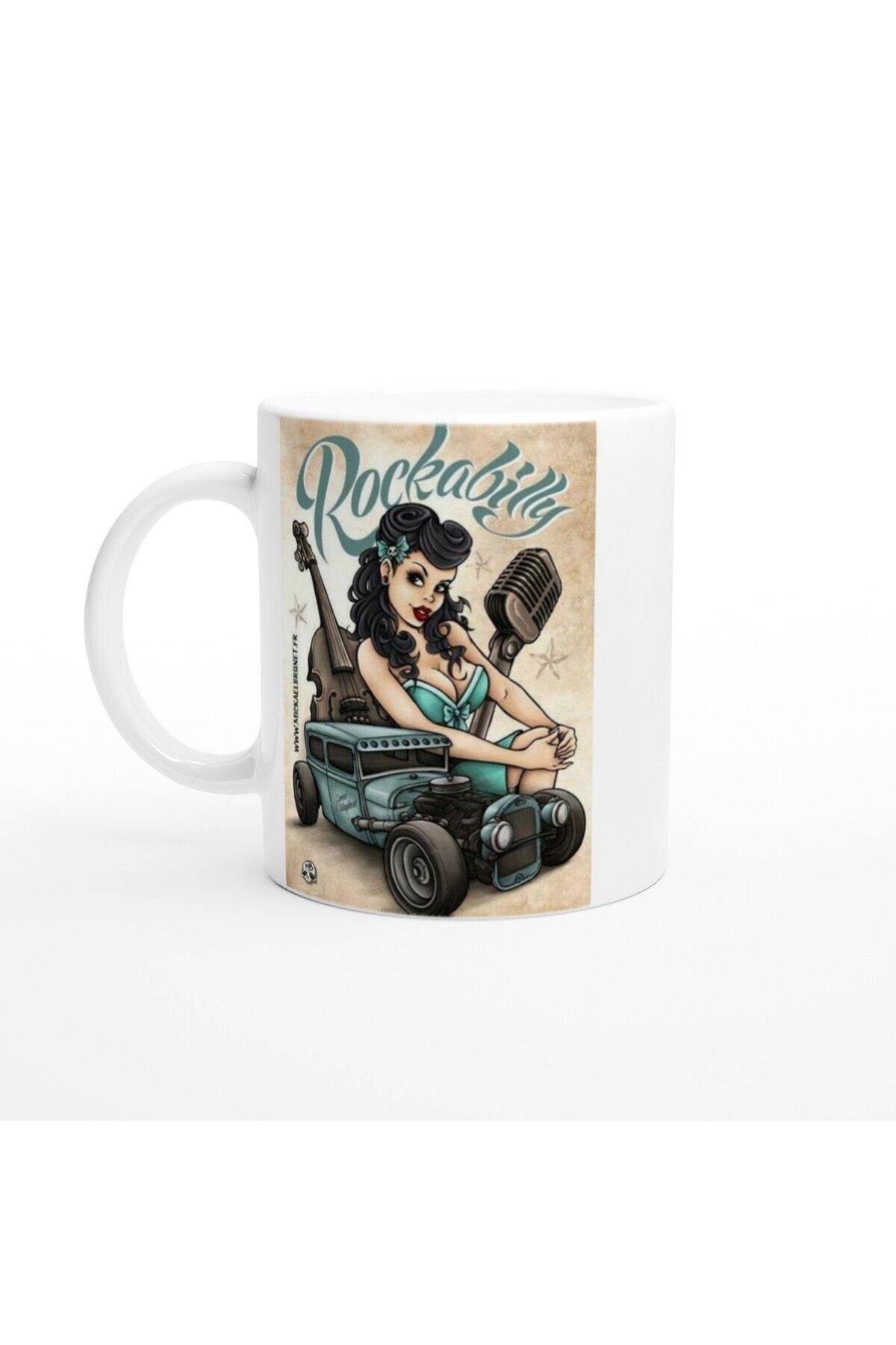 DERWARDEIN Rockabilly Tarzı Pin-Up Kupa