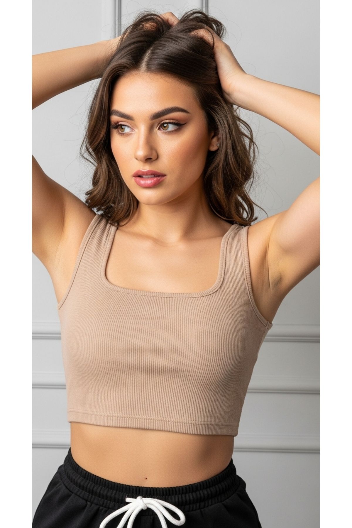Butikdolabın Kadın Kare Yaka Crop Büstiyer