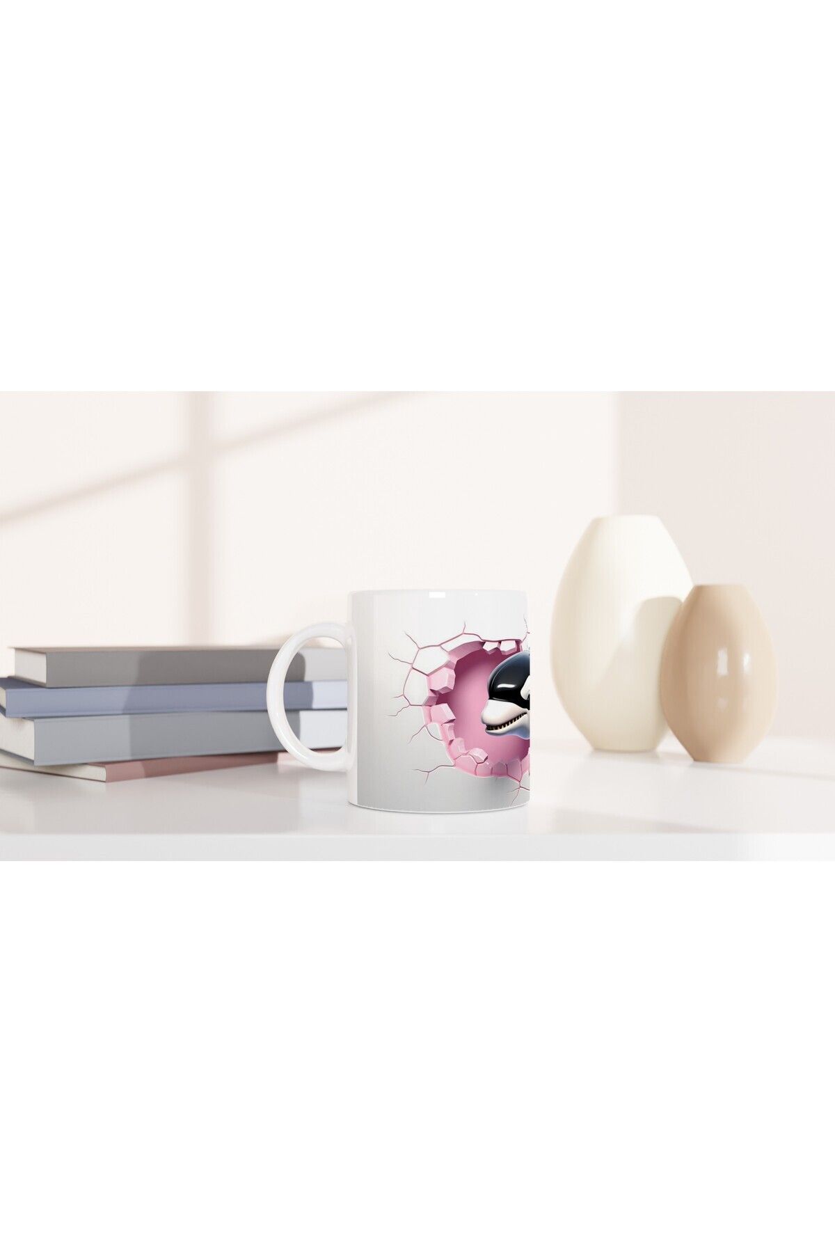 MESCHAIN-The Killer Whale (Orca) Throwing from the Crack Themed Printed Mug 6