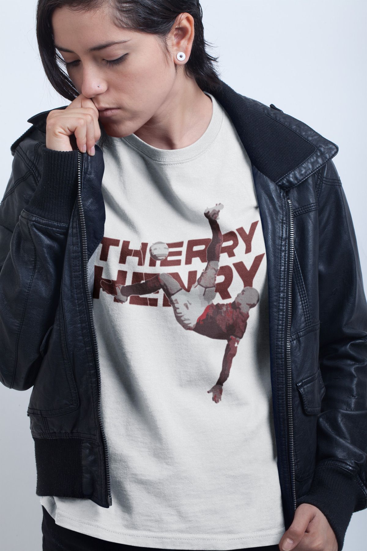 Biy Store Thierry Henry rövaşata fotoğraf forma baskılı unisex kadın erkek kısa kollu tişört t-shirt