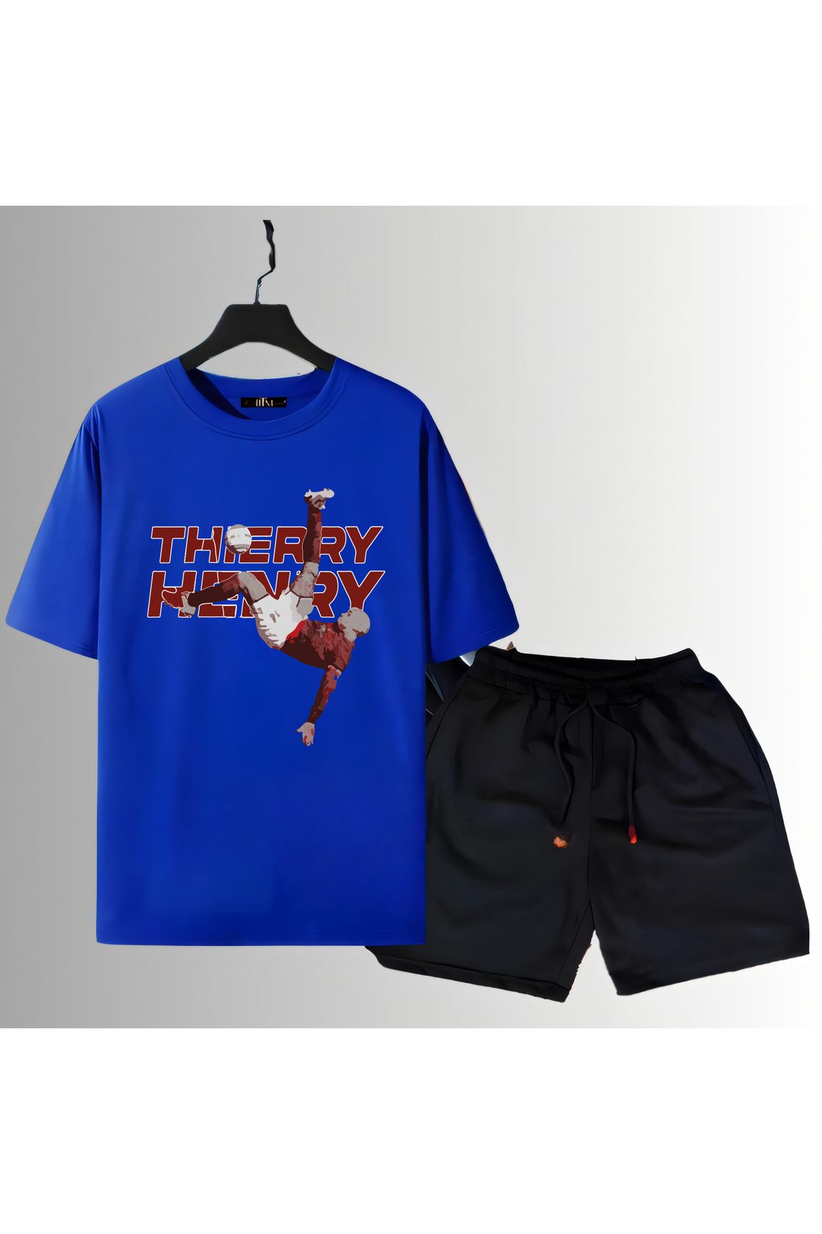 Biy Store Thierry Henry rövaşata fotoğraf forma unisex kadın erkek kısakollu tişört t-shirt şort takımı