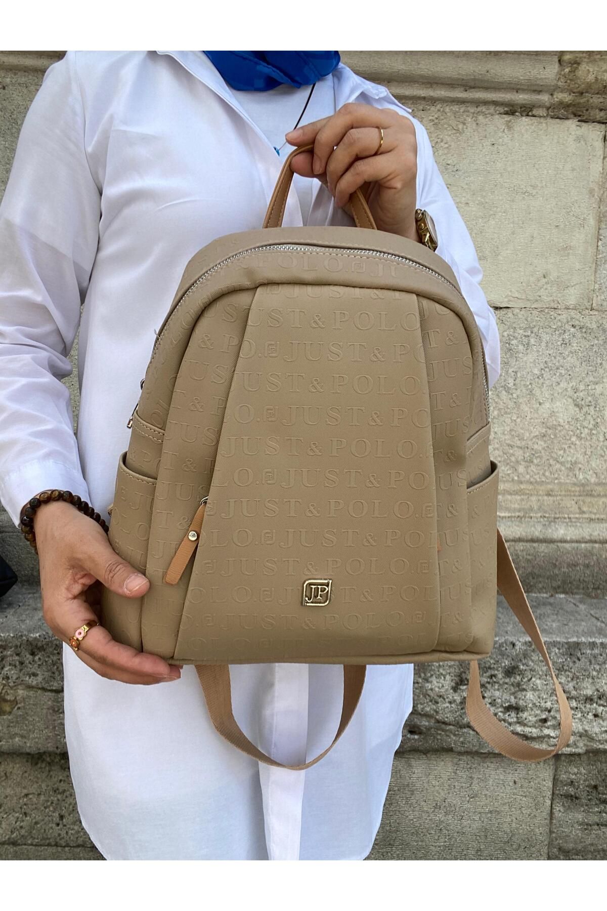Just Polo Kadın Siyan 9 Bölmeli Orta Boy Spor Okul Günlük Çantası