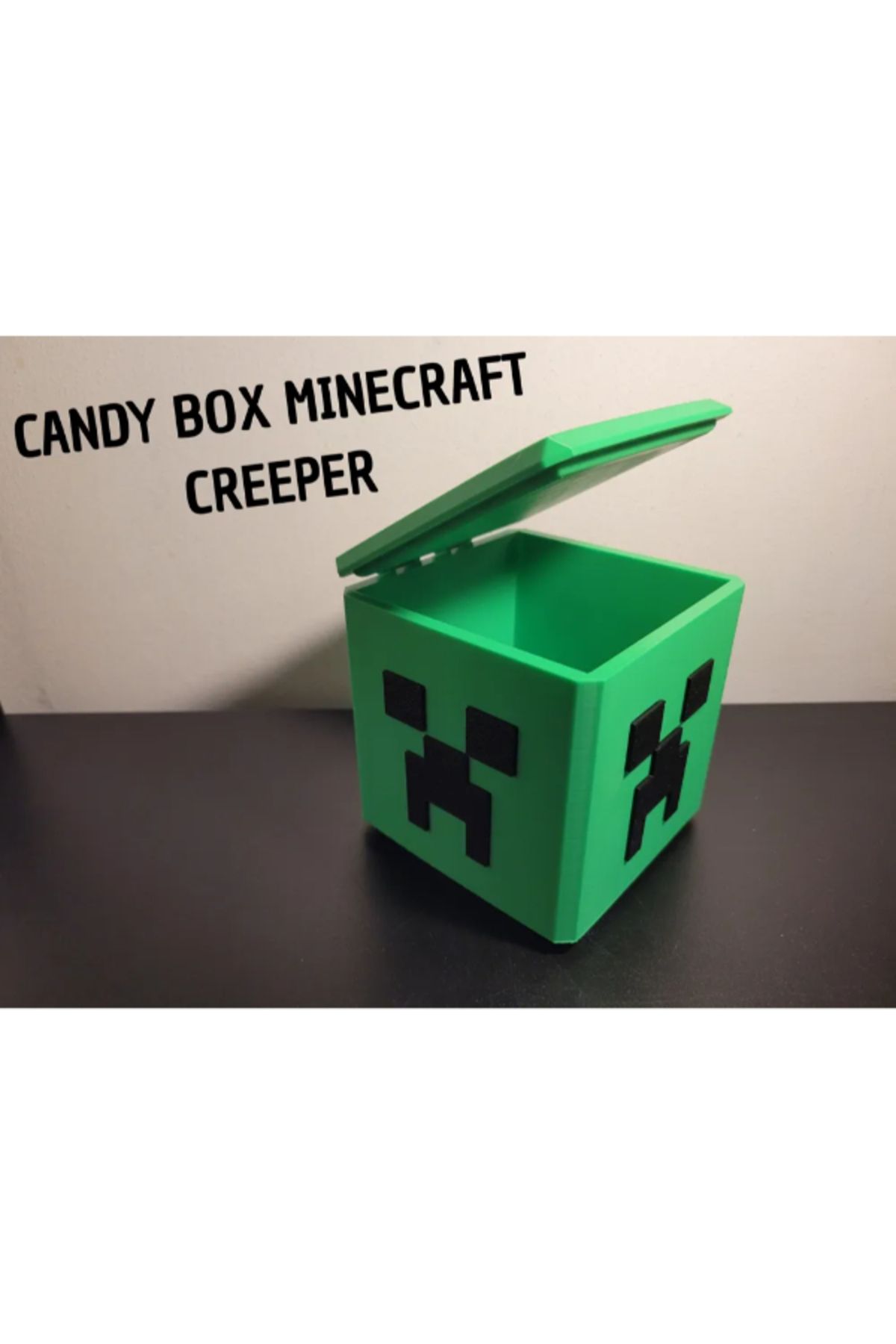 NOMOTHETIC Minecraft Creeper Şeker Kutusu – Eğlenceli Saklama Kutusu