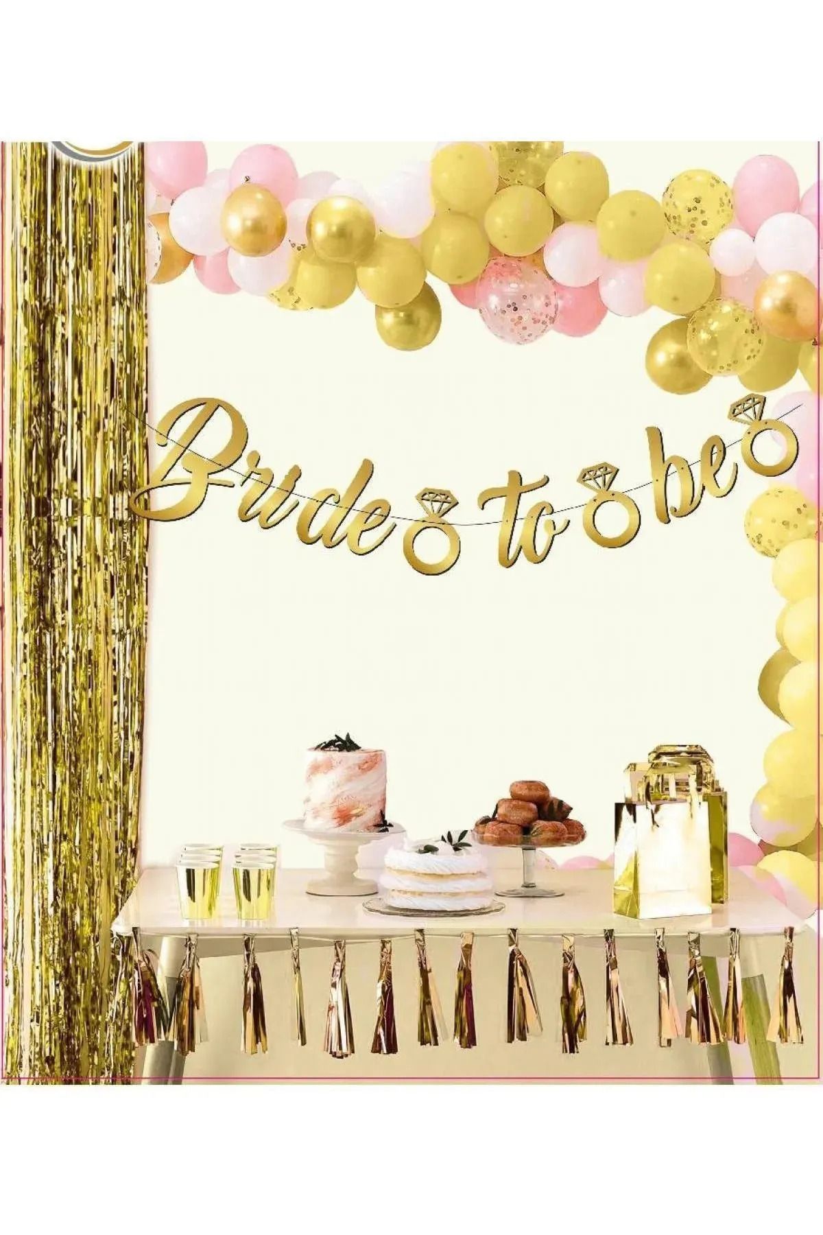 FOKUL Bride To Be Kaligrafi Yazı Bride Bekarlığa Veda Partisi Dekorasyon Konsept Banner