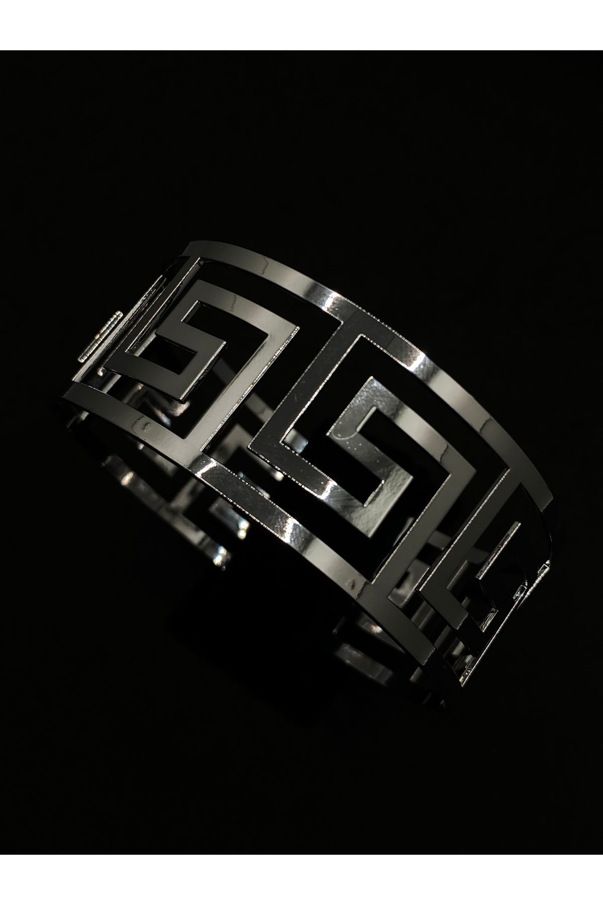 Jiji Jewelery Marka Tasarım S Model Gümüş Renk Paslanmaz Çelik Pazu Bilekliği