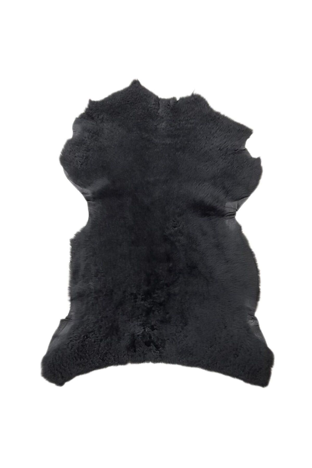 ln leather Gerçek Koyun Postu - Naturel - Kısa Tüylü - Doğal - 55x35 Cm - Antrasit - B3