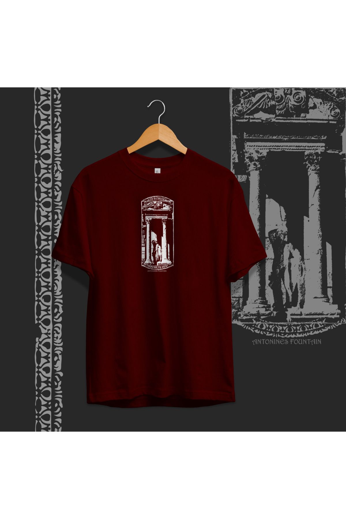 Hystoric Wear Sagalassos Antik Çeşmesi Baskılı Basic T-shirt