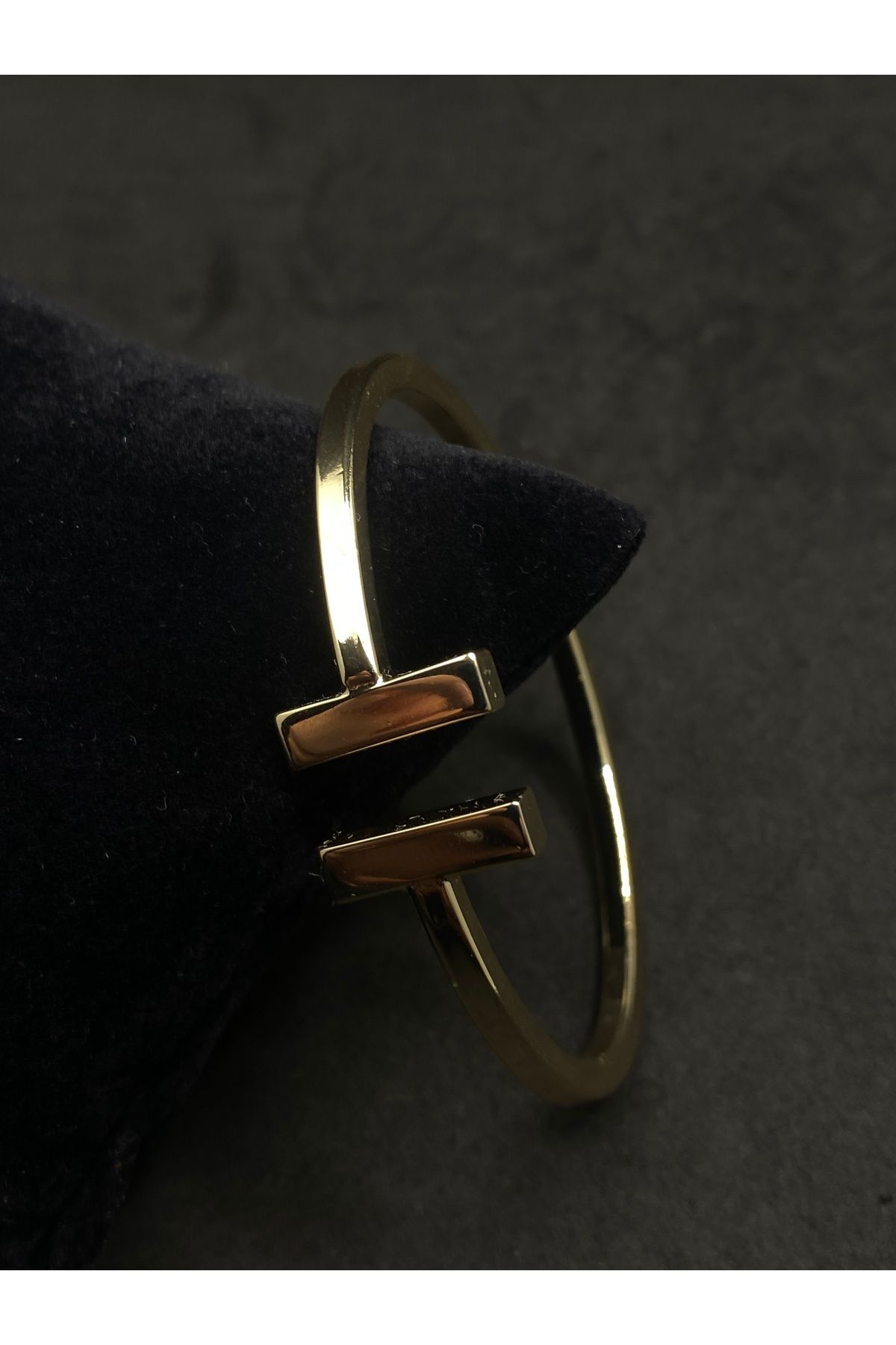 Jiji Jewelery Tiff Co T Model Altın Renk Ayarlanabilir Paslanmaz Çelik Bileklik