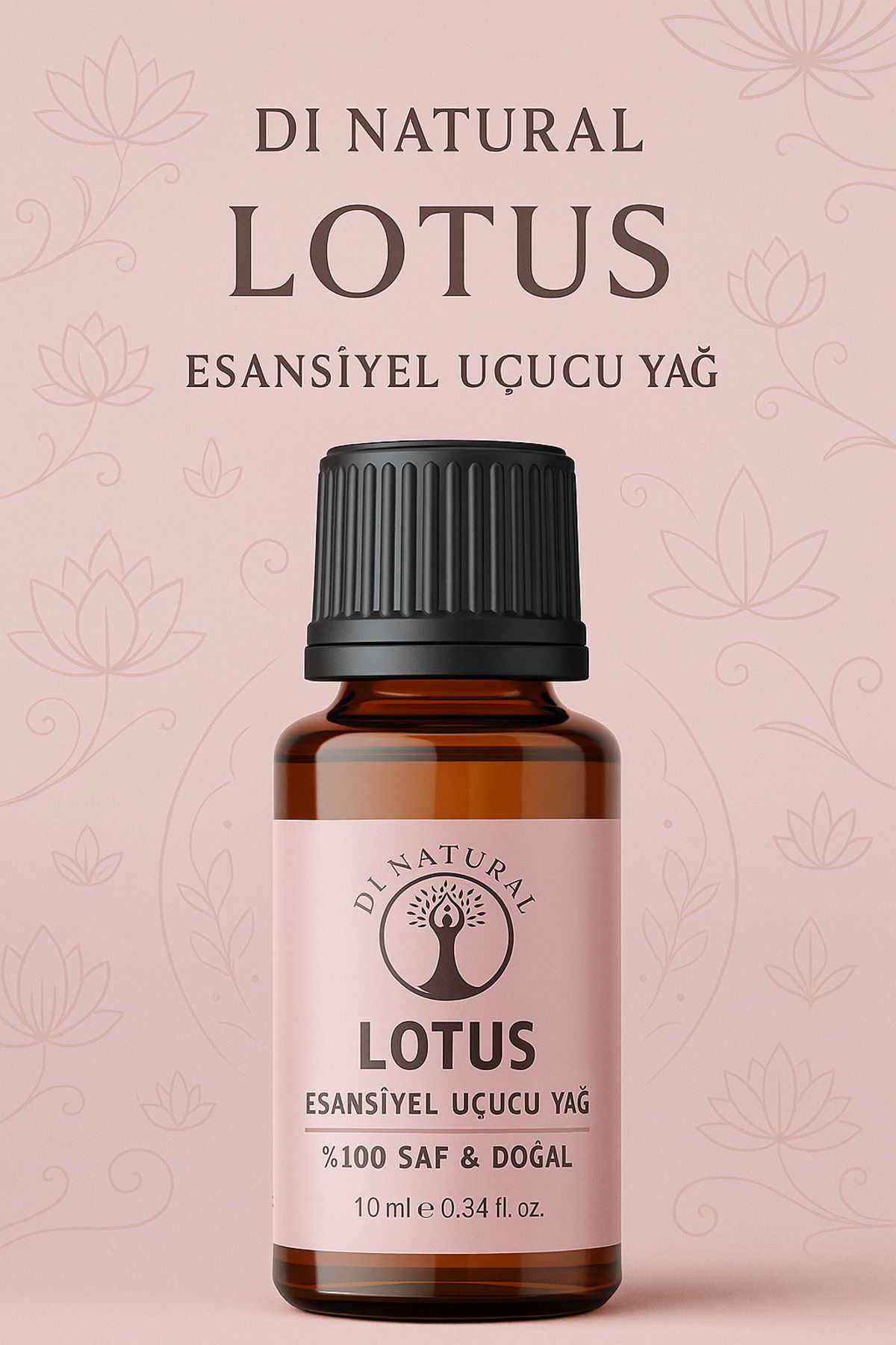 di naturel Lotus Çiçeği Uçucu Yağ %100 Saf Doğal Esans Buhurdanlık Difüzör Oda Esansı 10 ml