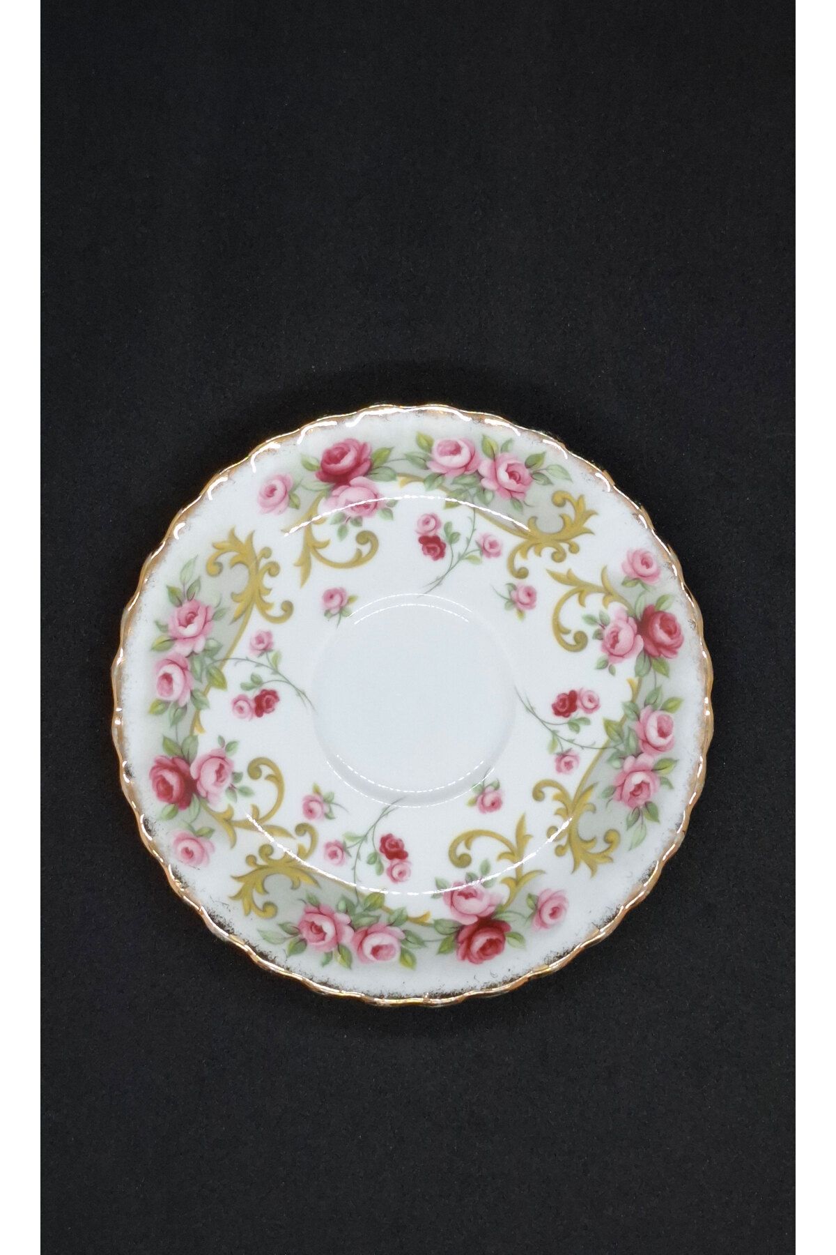 Royal Albert Sheraton Serisi Rosemary Bone China England Antika Porselen Kahve Fincan Tabağı 12 cm