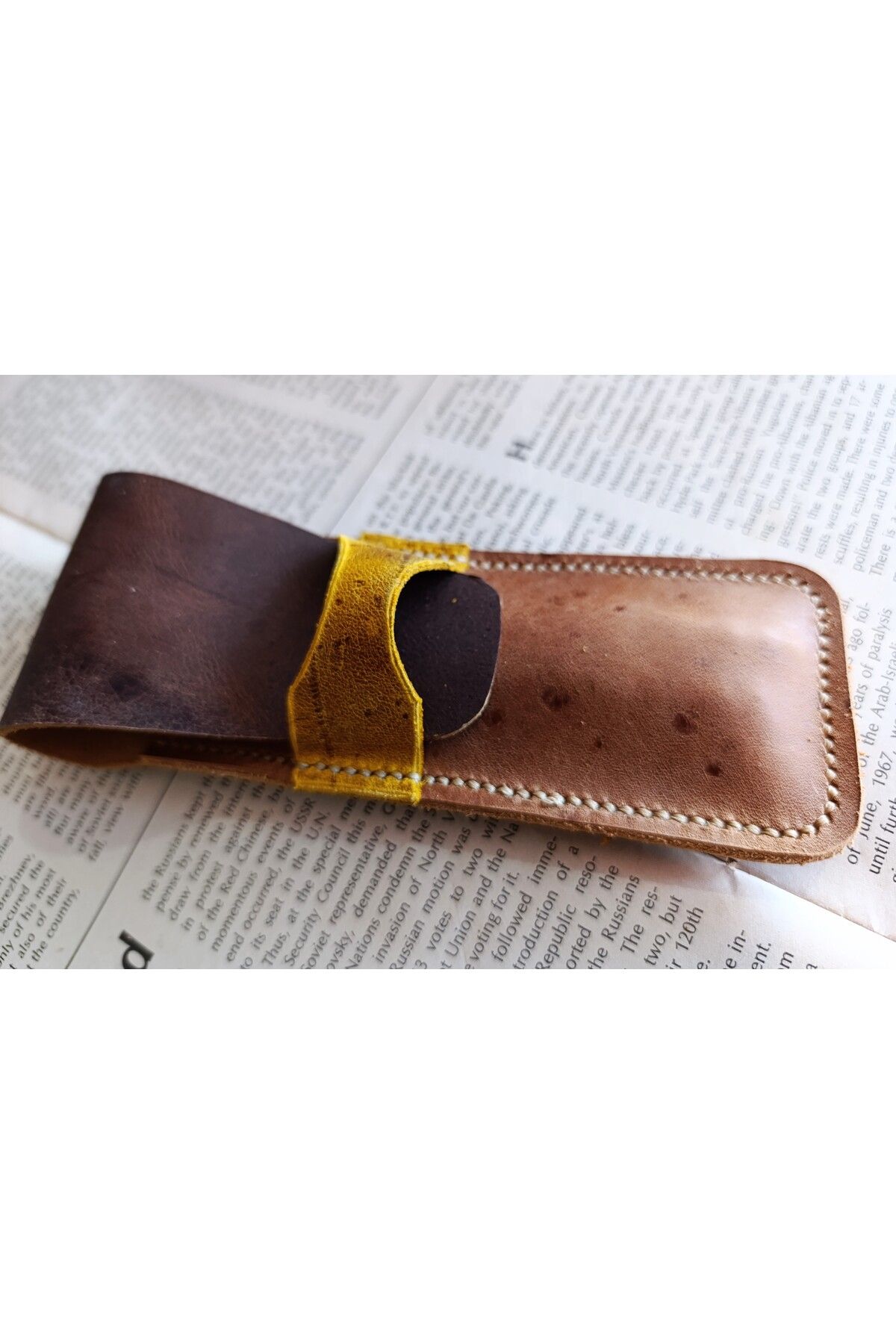 Mahfuz Crazy Hors Hakiki Deri El Emeği Özel Kalemleriniz Için Kalemlik Kalem Kutu 27 cm 6 cm W142