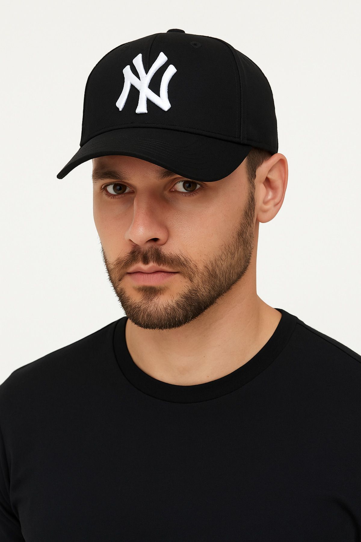 CosmoOutlet Erkek Siyah New York Logolu Şapka Ayarlanabilir Spor Baseball Kep