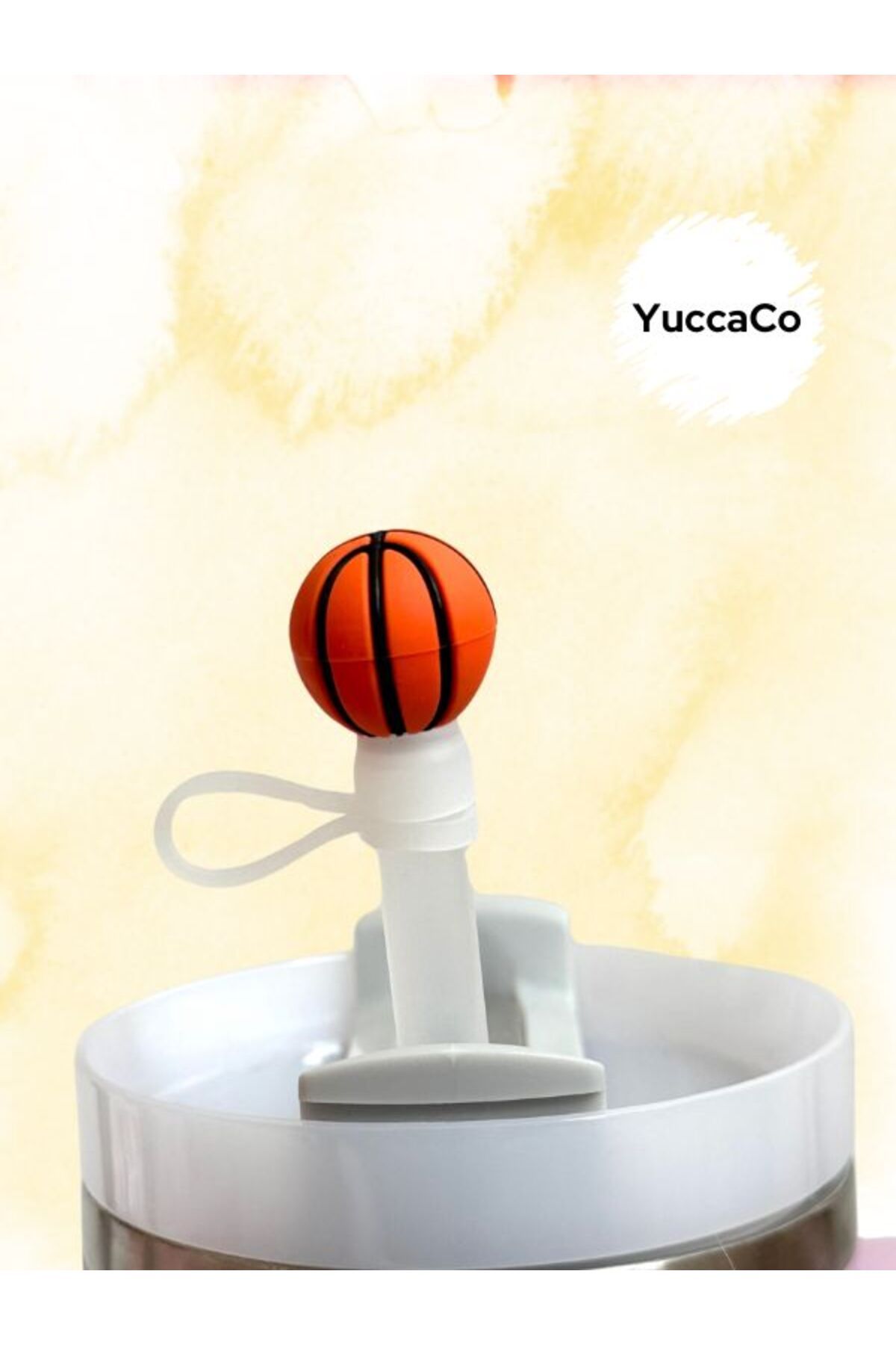 Stanley Basketbol Topu Pipet Tıpası/Basket Top Termos Pipet Koruyucu/Pipet Süsü