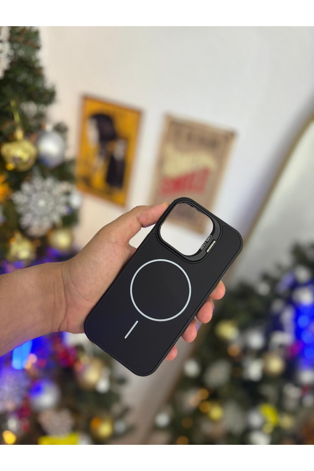 Kilif365 iPhone 14 Pro Max MagSafe Uyumlu Kamera Tripodlu Telefon Kılıfı