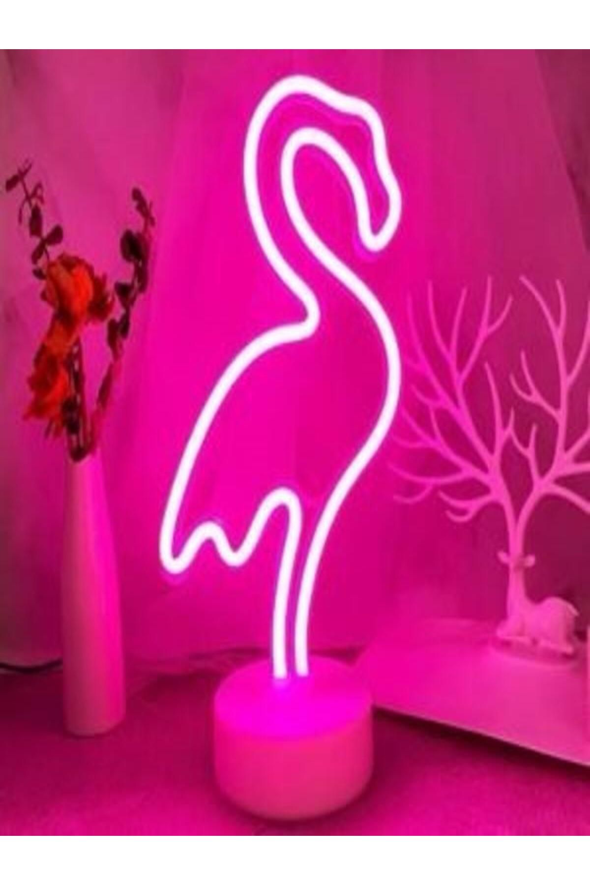 Home DEKORATİF FLAMİNGO NEON LAMBA LED IŞIKLI USB'Lİ PİLLİ DEKORATİF GECE LAMBASI