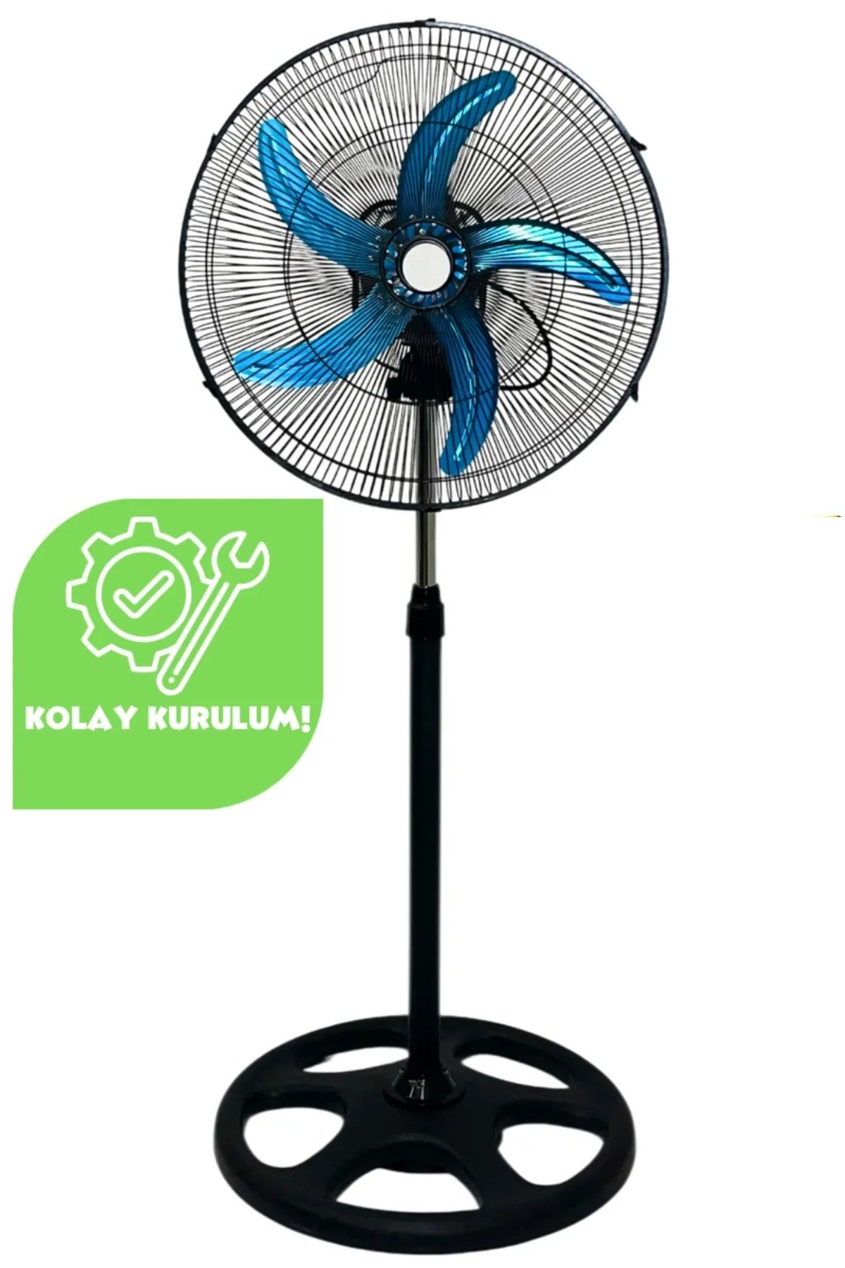EN SİGA Vantilatör Güçlü 18" Sanayi Tip 4 Salınım 80W güçlü performansı ve dayanıklı yapı Fan