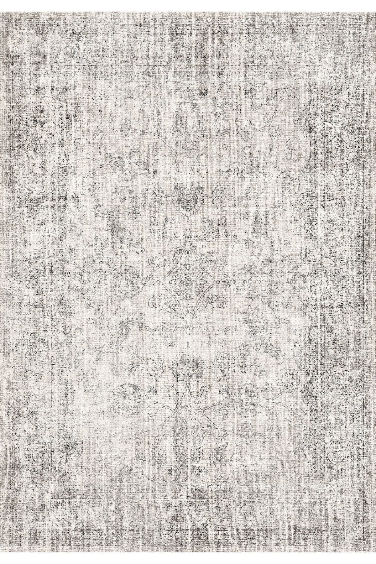 MUN HOME modern Desenli vizon/gri Vintage Dokuma Taban Dijital Baskılı Halı