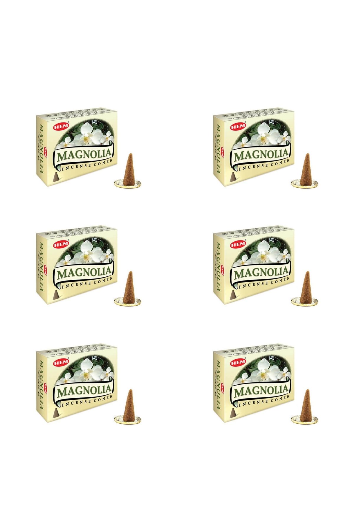 İkizler Hem magnolia 6 paket toplam 60 adet konik tütsü