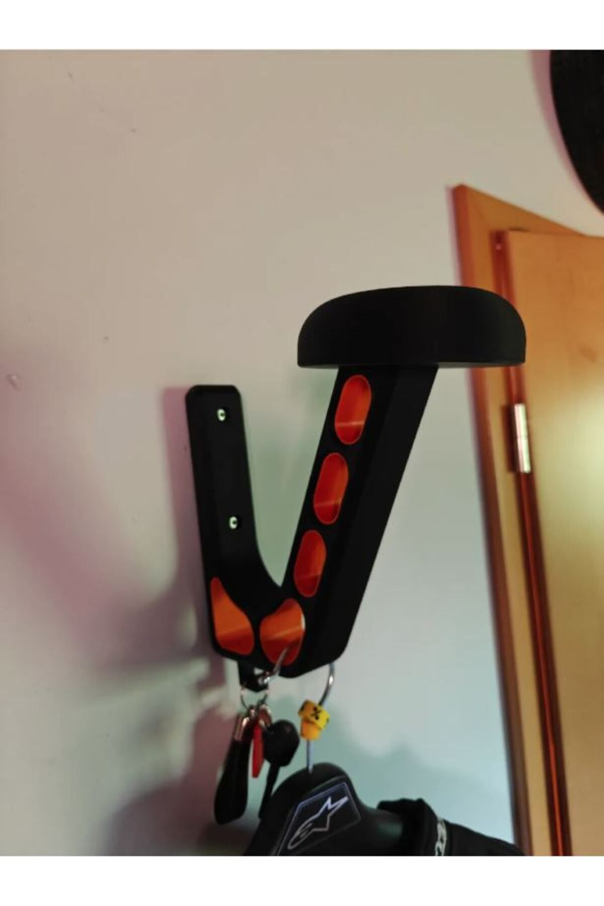 webstoore Kask Askısı Duvar Tipi | Mont & Anahtarlık Asma Aparatı | Motosiklet Bisiklet Scooter İçin
