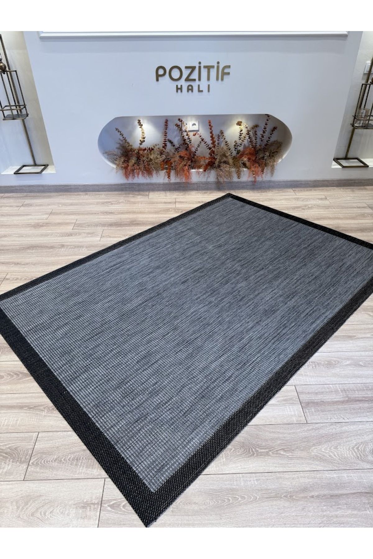 POZİTİF HALI Kendinden Bordürlü Sisal Modern Mutfak Halısı