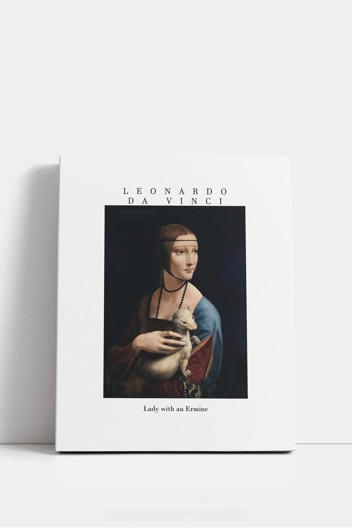 2020 Lady with an Ermine Kanvas Tablo - Leonardo Da Vinci Sanatsal Duvar Dekoru - Ofis ve Ev Dekor