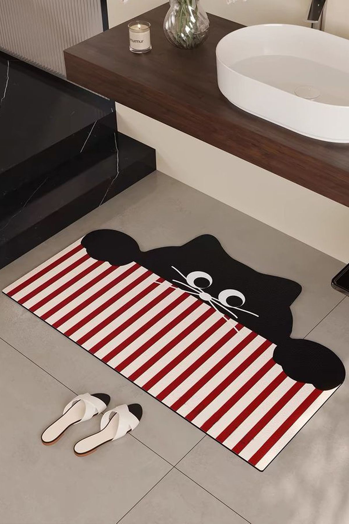 Iromika Home Striped Cat 60x100 Cm Banyo Paspası Djt