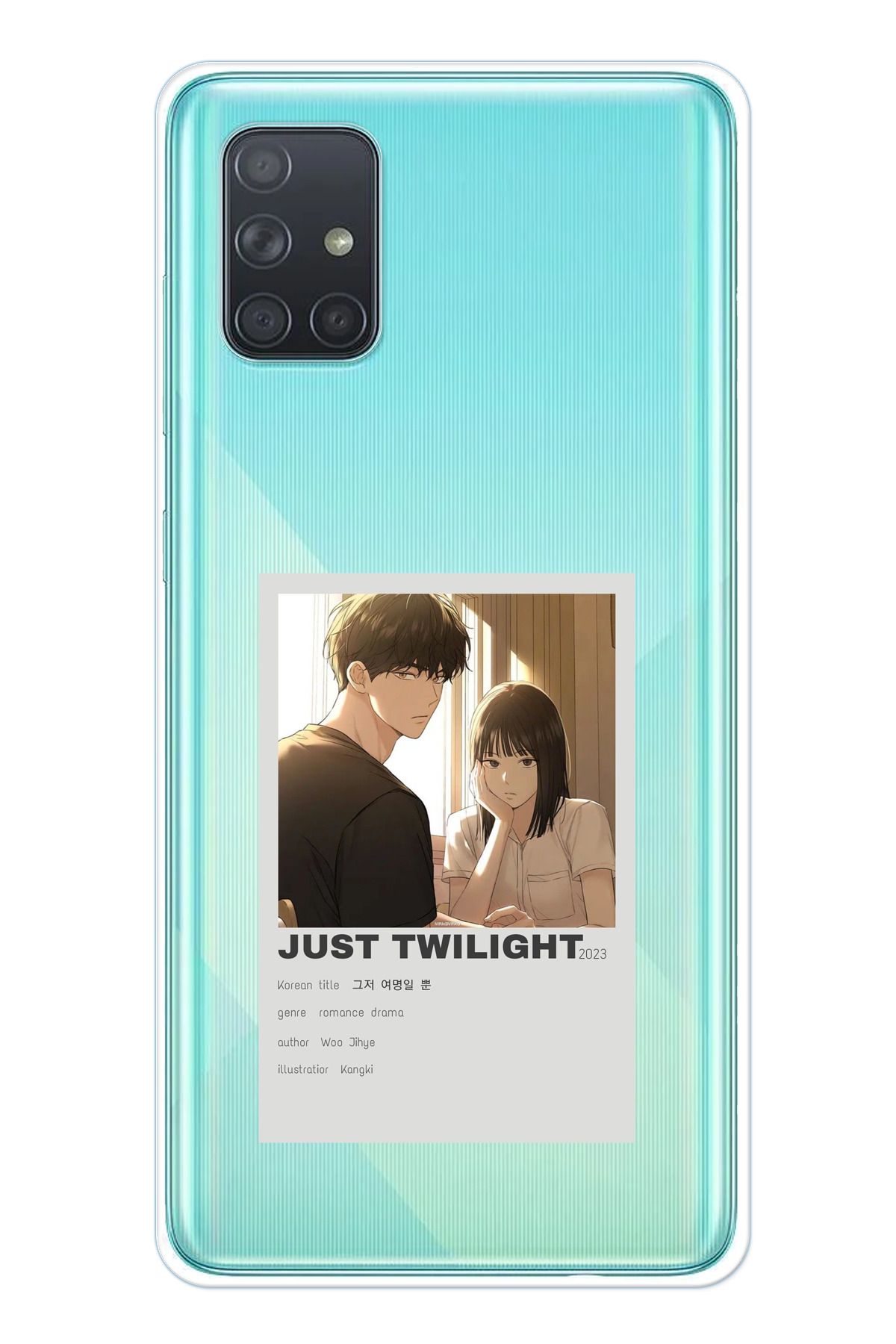 TechTree Samsung Galaxy A71 Uyumlu Just Twilight Tasarımlı Şeffaf Silikon Kılıf
