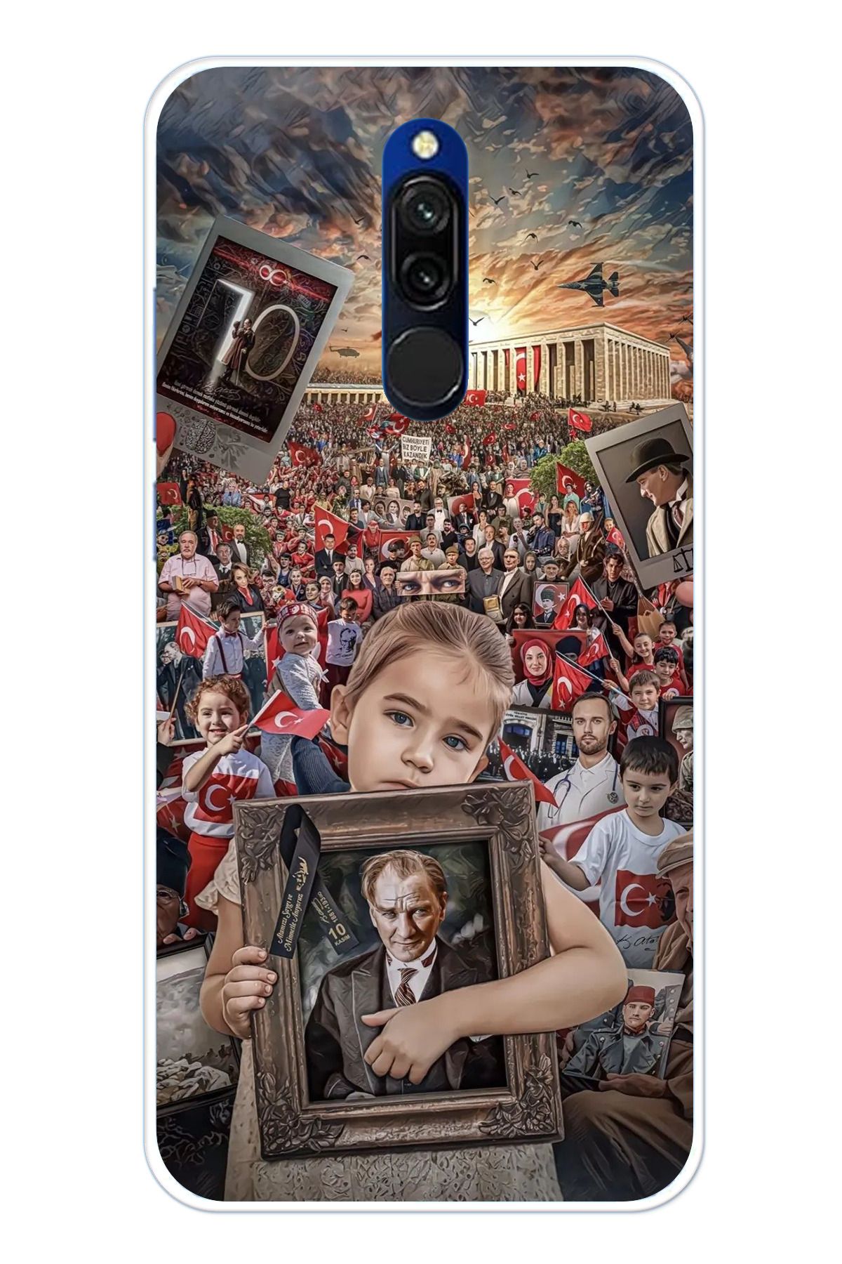 TechTree Redmi 8 Uyumlu Atatürk Anıtkabir Şeffaf Silikon Kılıf