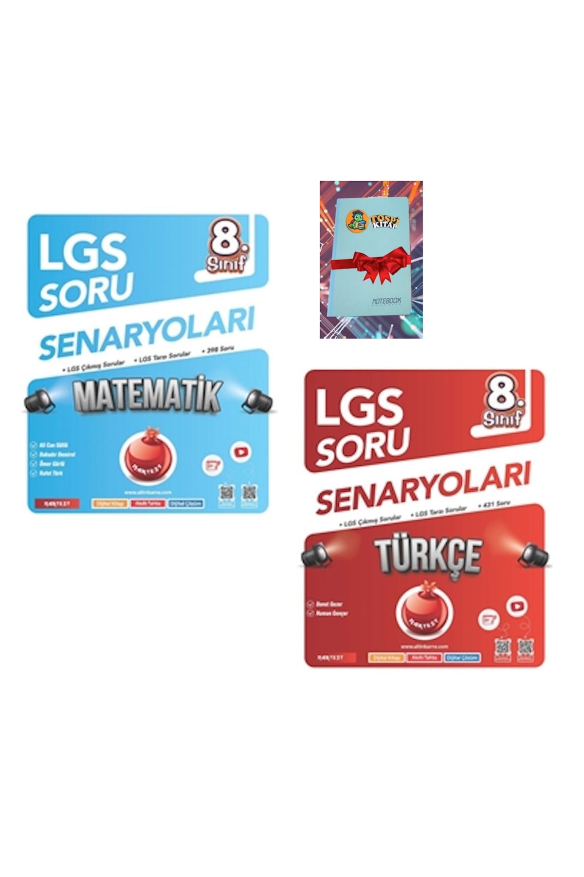 Nartest Yayınları 8. Sınıf Lgs Soru Senaryoları MATEMATİK + TÜRKÇE ( NOT DEFTERİ HEDİYE)