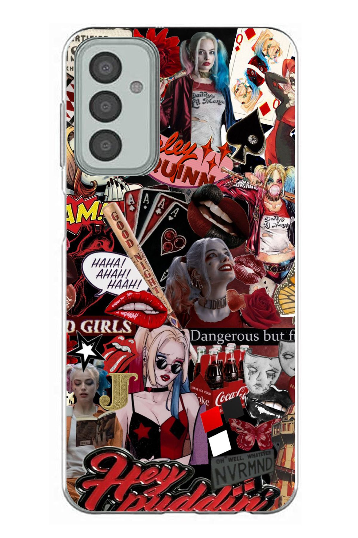 TechTree Galaxy M13 - M23 Uyumlu Harley Quinn Şeffaf Silikon Kılıf
