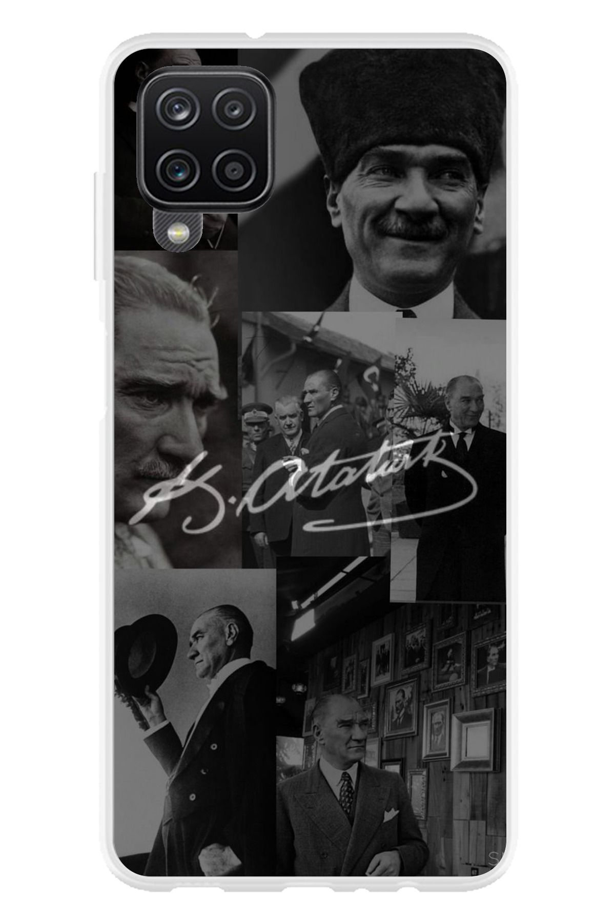 TechTree Galaxy A22 - M22 - M32 Uyumlu Kemal Atatürk İmza Şeffaf Silikon Kılıf