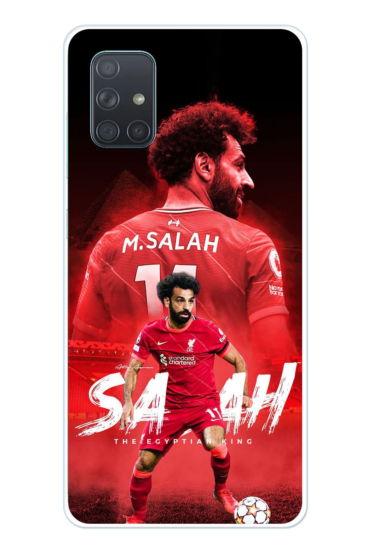 TechTree Samsung Galaxy A71 Uyumlu Muhammed Salah Şeffaf Silikon Kılıf