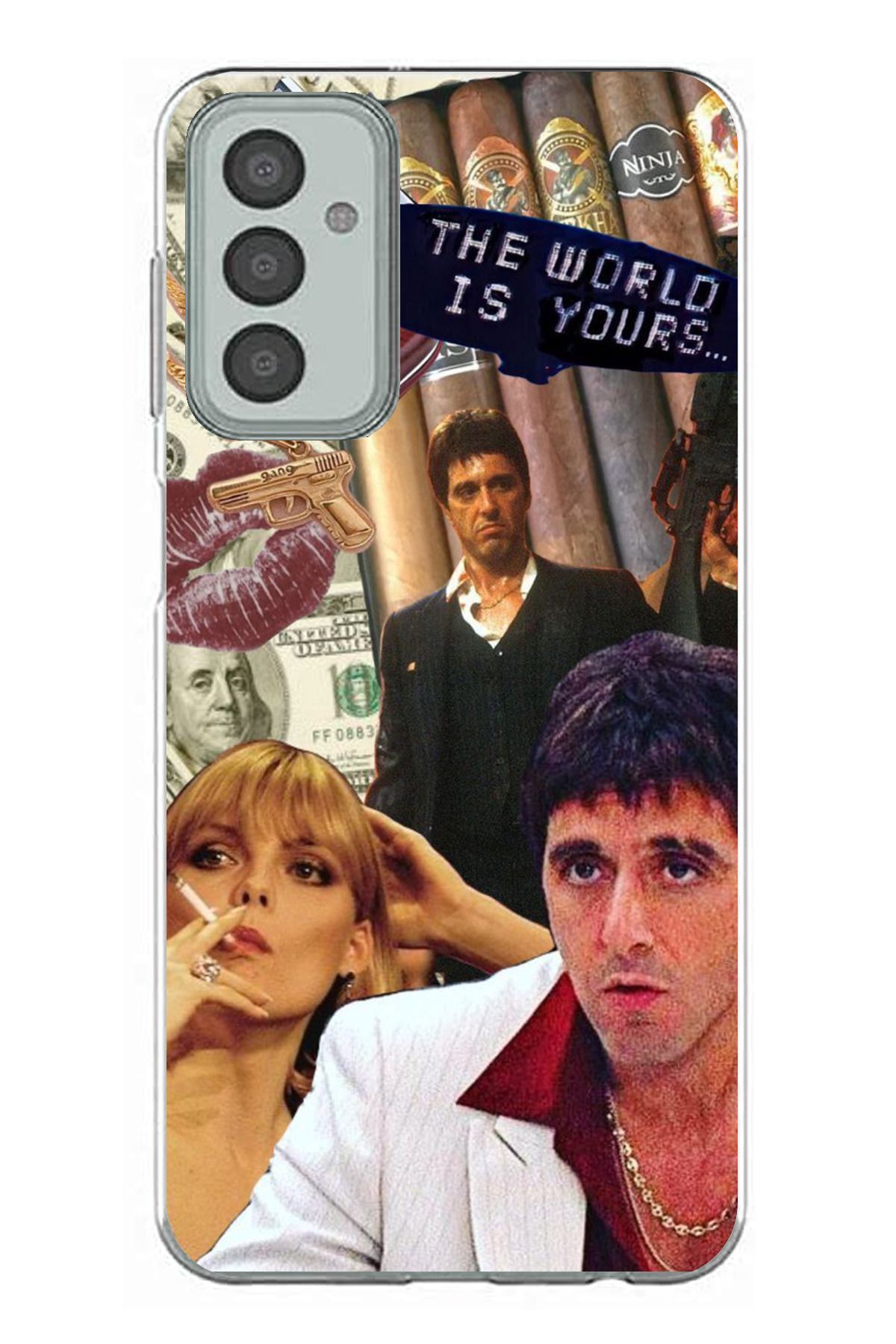 TechTree Samsung Galaxy M13 - M23 Uyumlu The Worlds is Yours Tasarımlı Şeffaf Silikon Kılıf