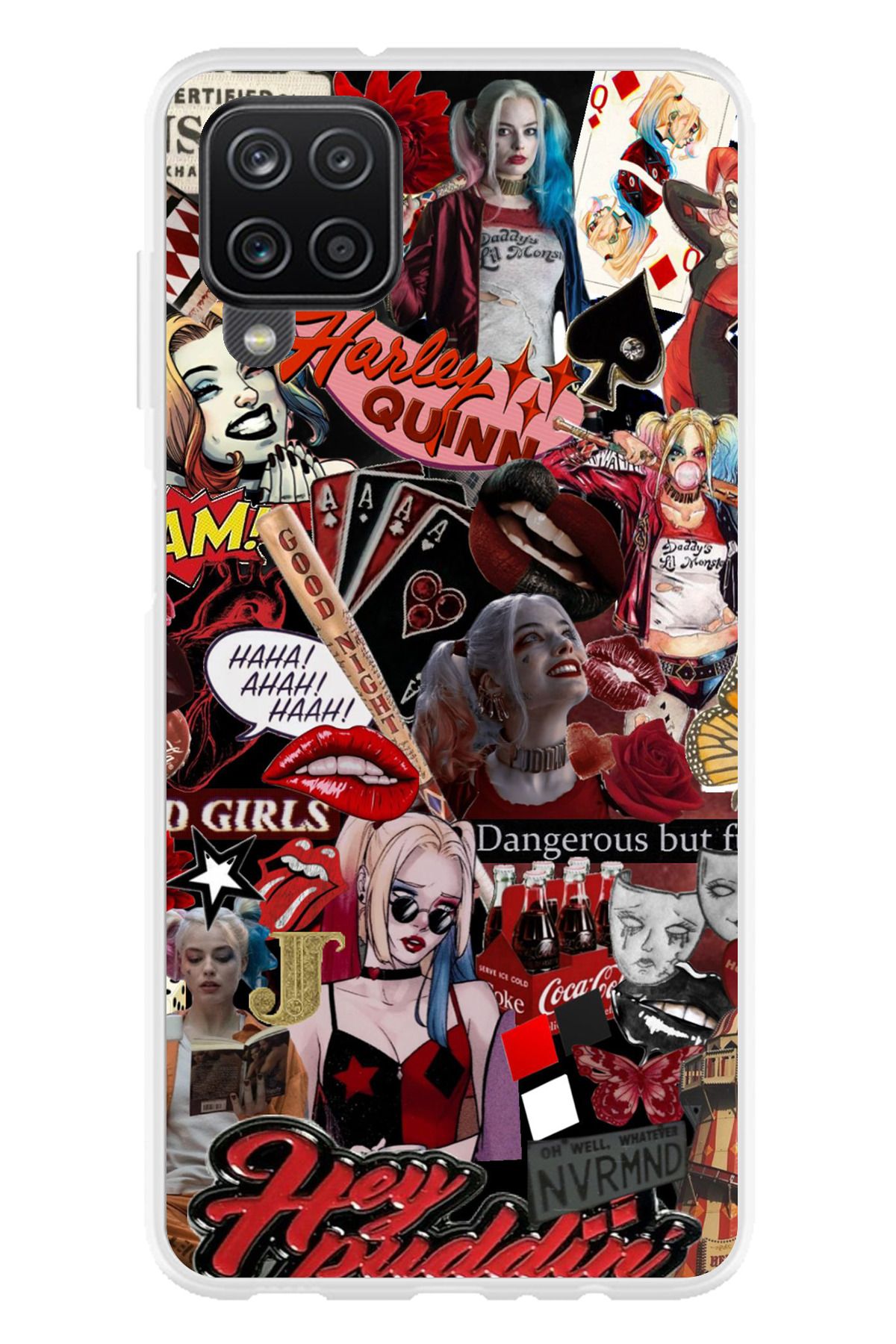 TechTree Galaxy A22 - M22 - M32 Uyumlu Harley Quinn Şeffaf Silikon Kılıf