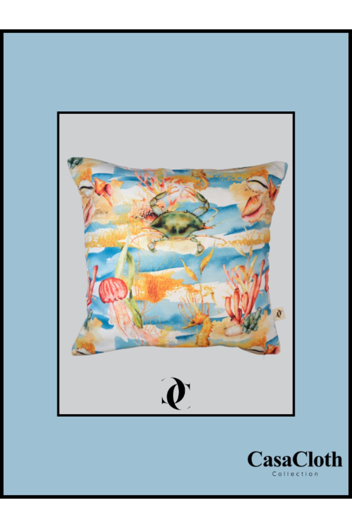CASACLOTH " Nerissa " Dekoratif Dolgulu Kırlent 45x45 cm (İç Yastık Dahil) - Çok Renkli