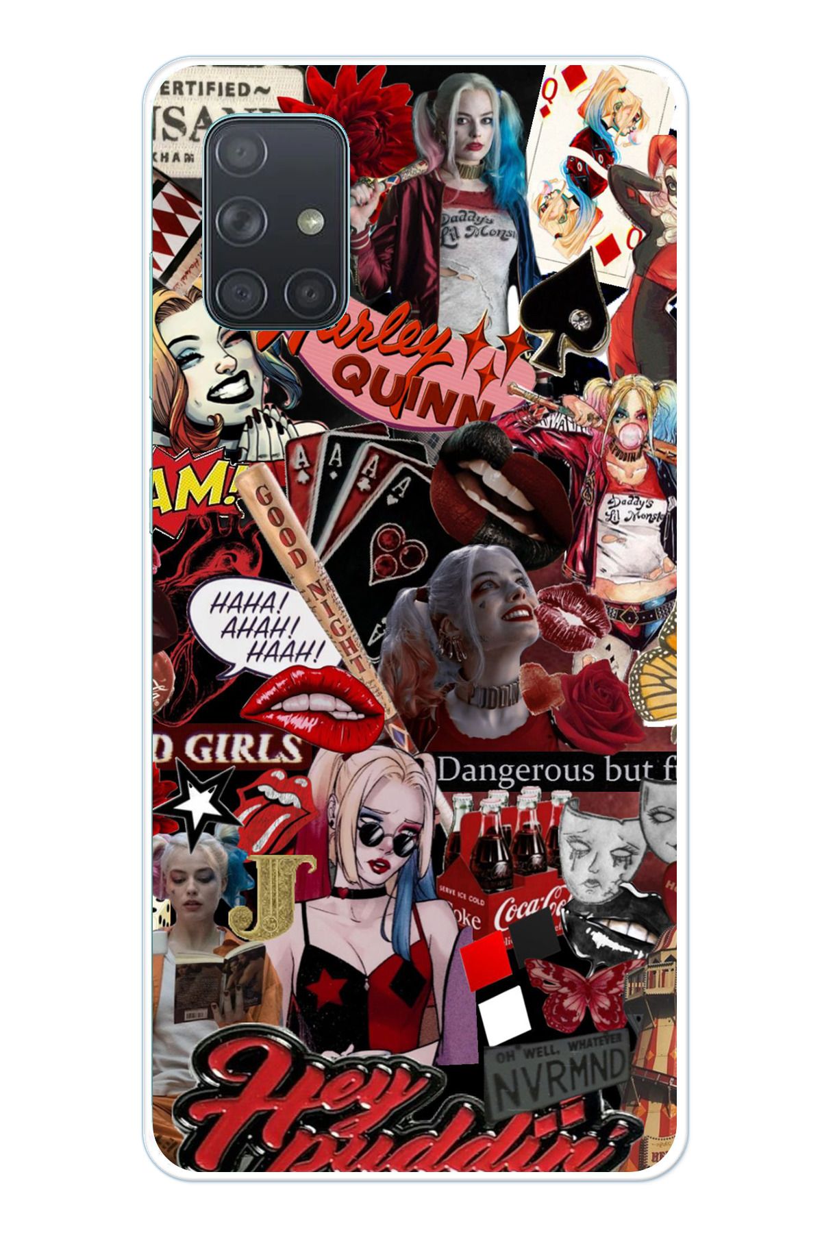 TechTree Galaxy A71 Uyumlu Harley Quinn Şeffaf Silikon Kılıf