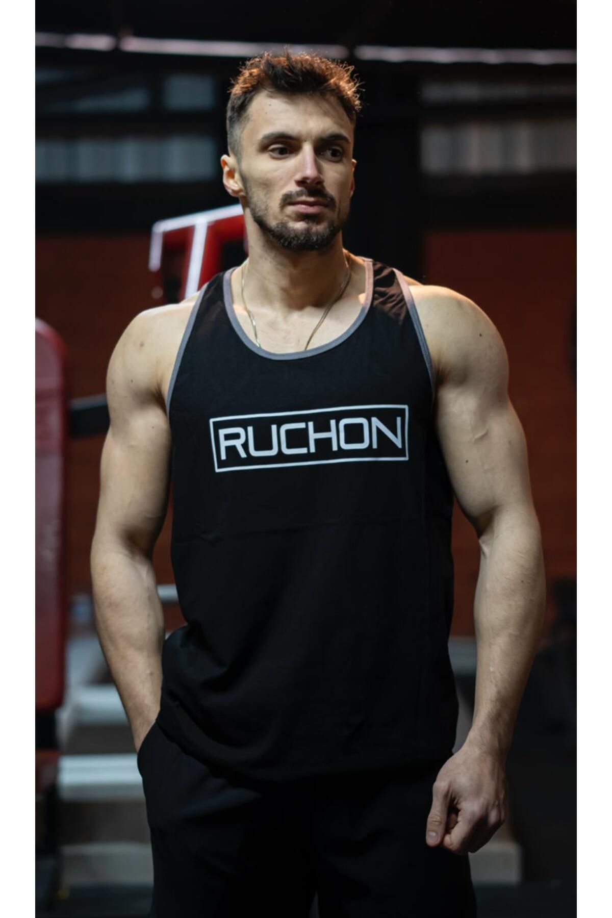 RUCHON NUTRITION Erkek Fitness Atlet | %100 Pamuk Sporcu Atlet – RUCHON TANKTOP ATHLETE RUCHON WEAR