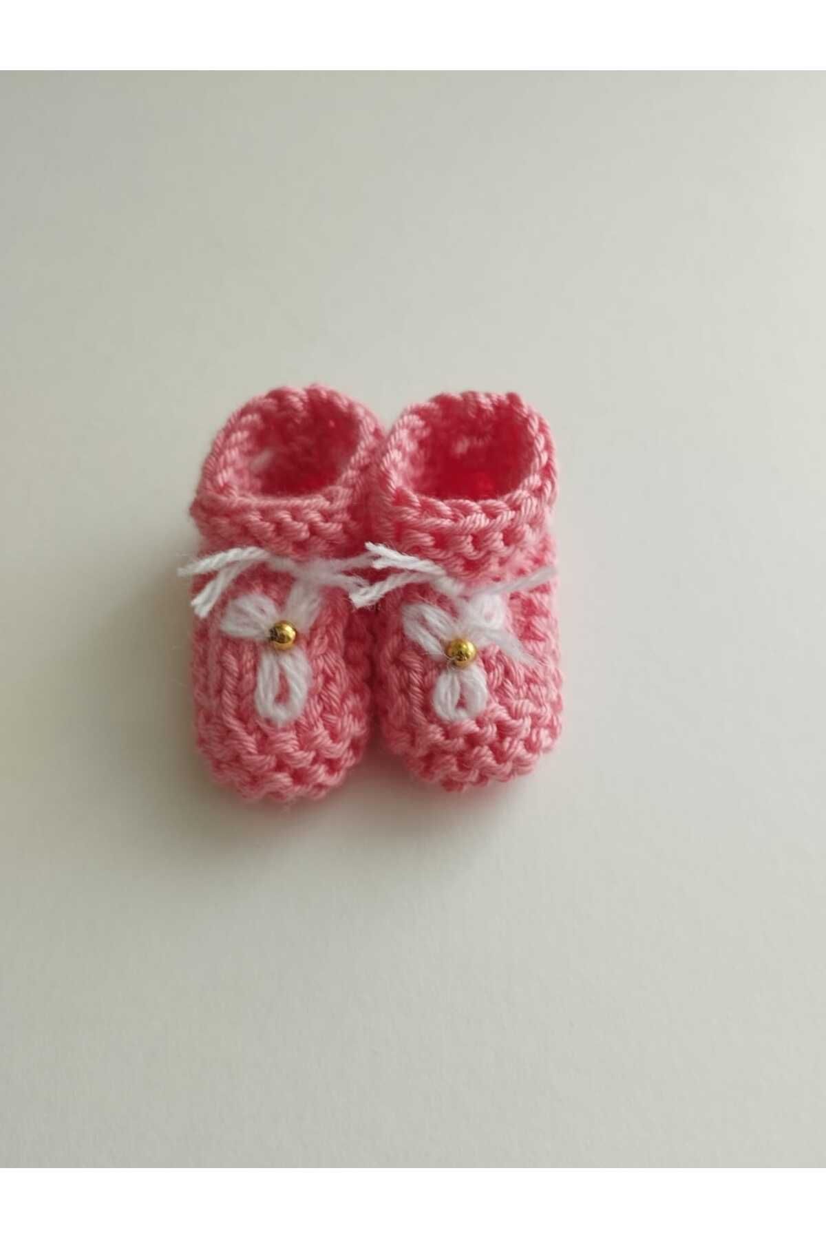 GiftlandCollection GiftLand Pembe El Örgüsü Minyatür Patik Magnet, Baby Shower