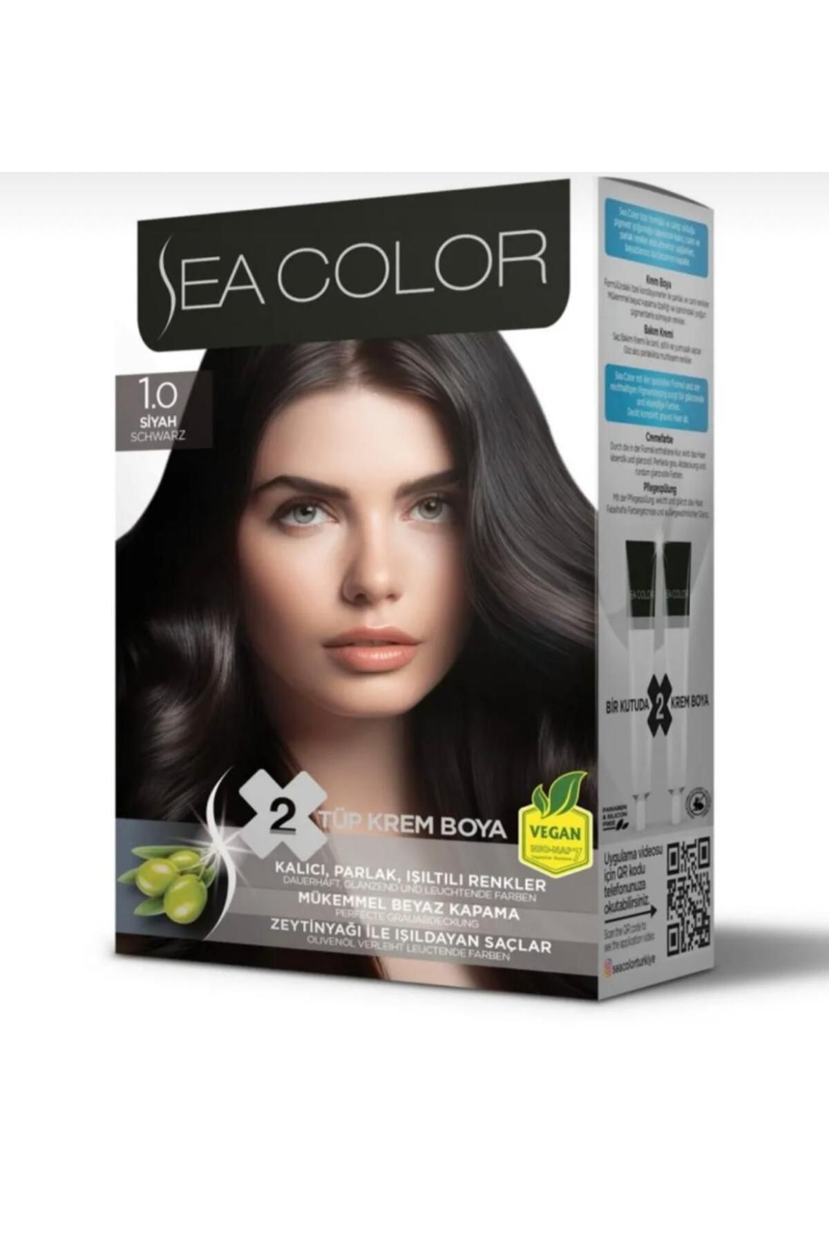 TASARIM13 Sea Color Kit Saç Boyası 1.0 Siyah