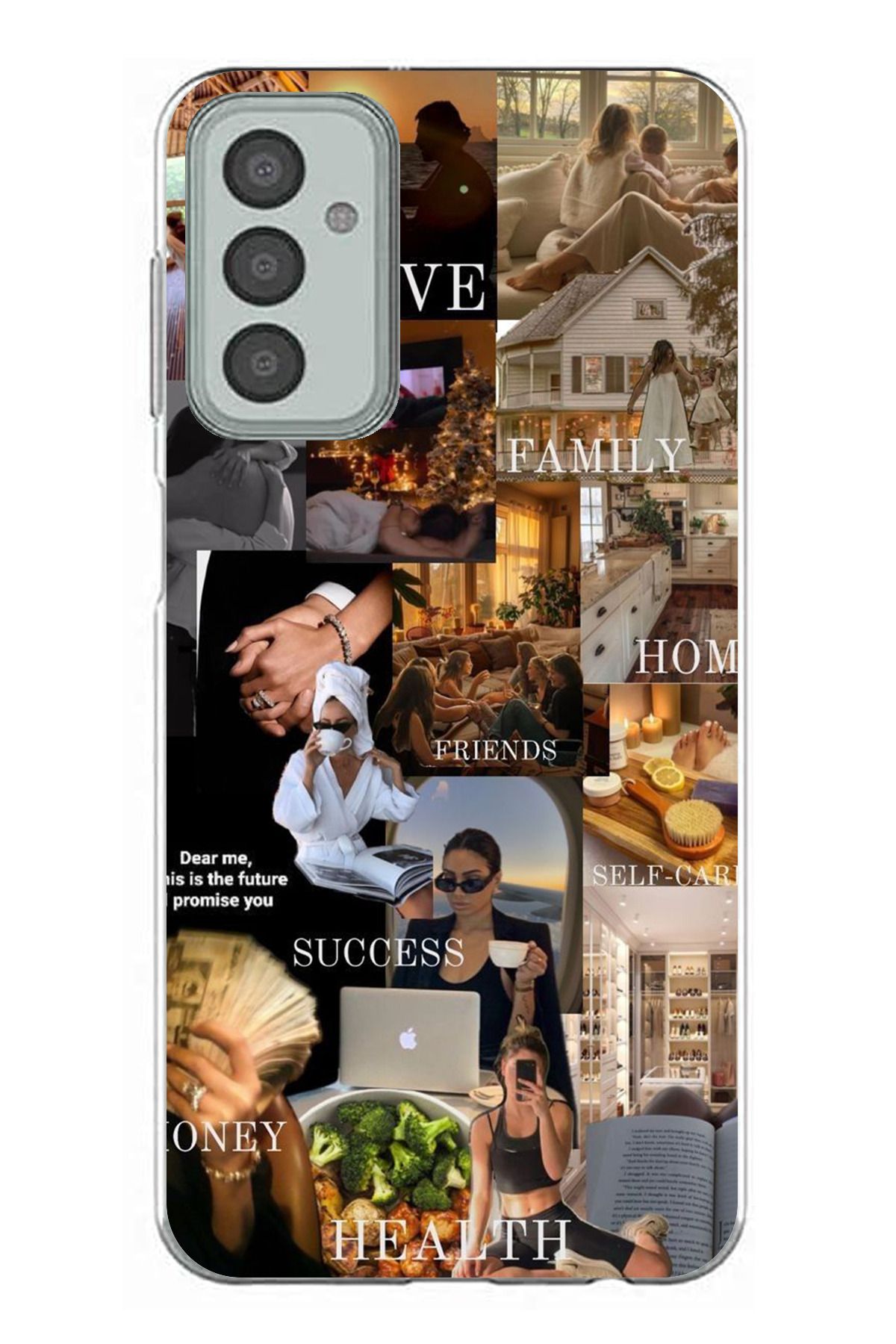 TechTree Samsung Galaxy M13 - M23 Uyumlu Hayal Panosu Vision Board Tasarımlı Şeffaf Silikon Kılıf