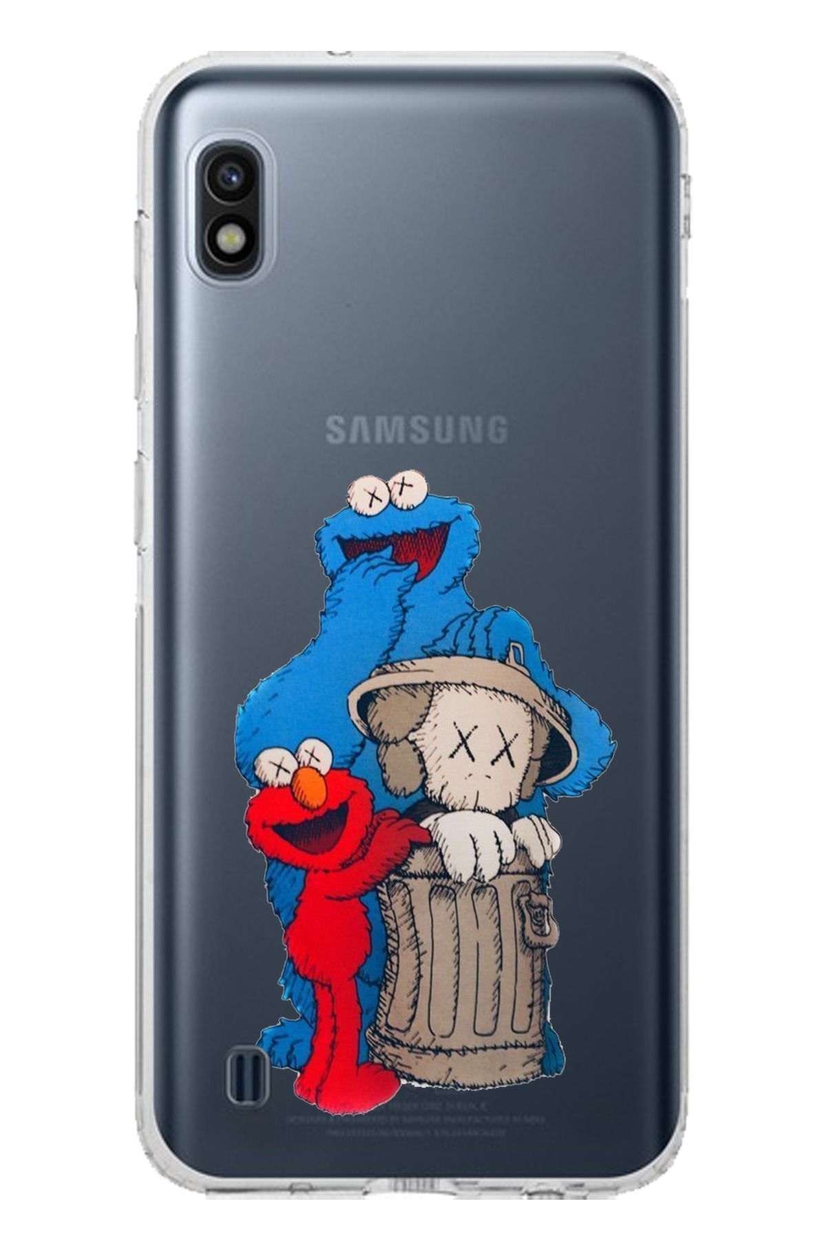 TechTree Samsung Galaxy A10 Uyumlu Susam Sokağı Tasarımlı Şeffaf Silikon Kılıf