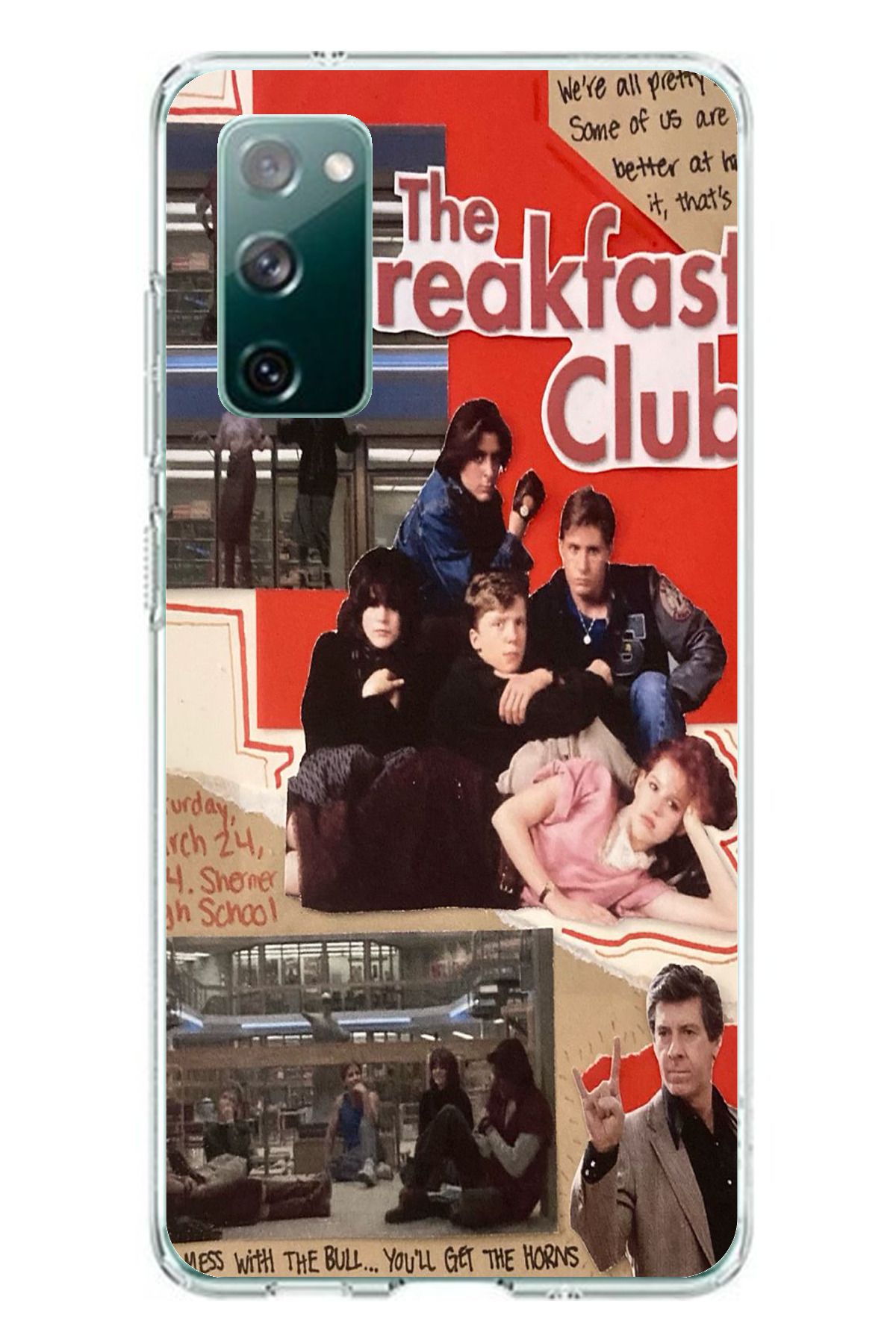 TechTree Samsung Galaxy S20 FE Uyumlu Kahvaltı Kulübü - The Breakfast Club Tasarımlı Şeffaf Silikon Kılıf