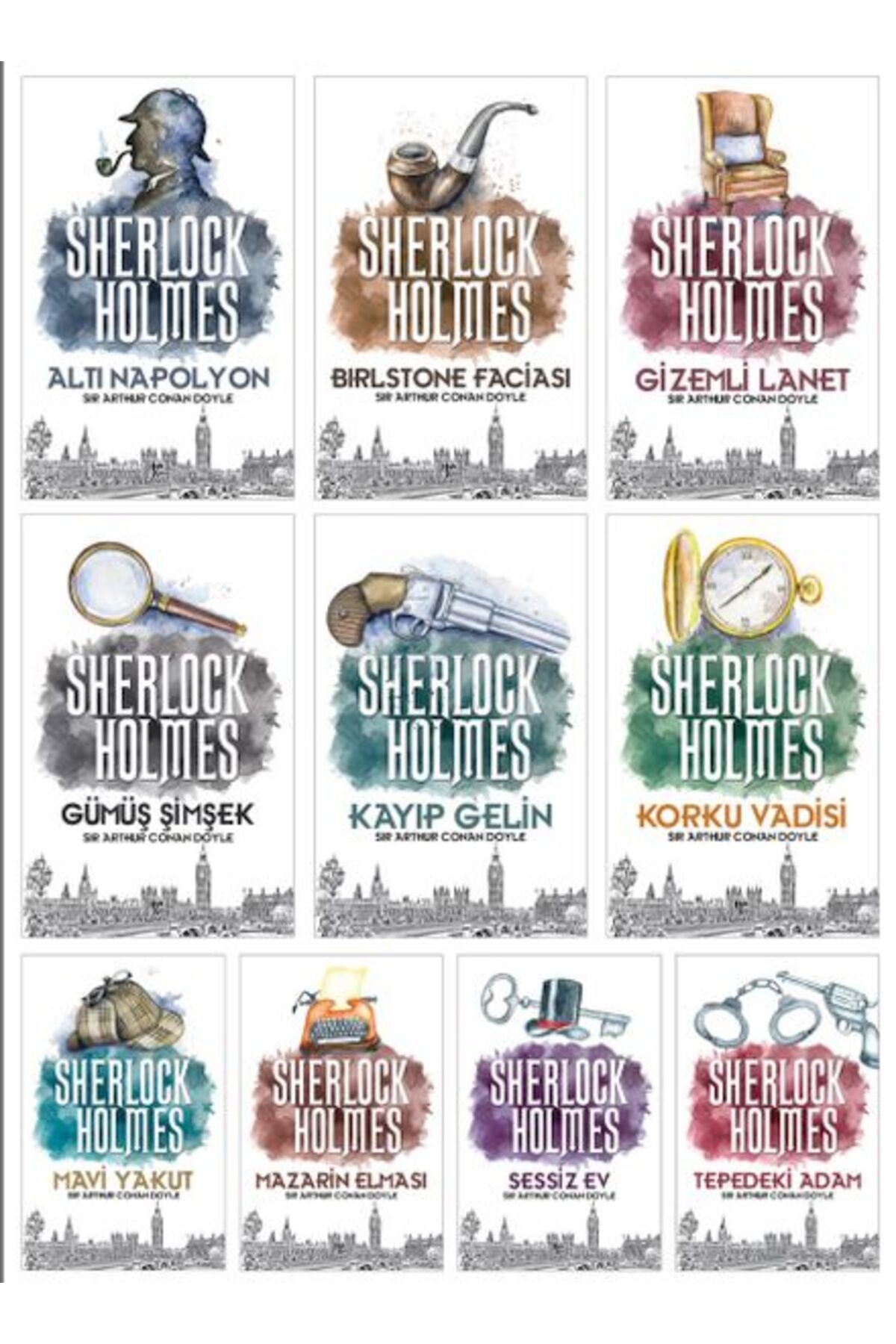 Halk Kitabevi Sherlock Holmes Seti - 10 Kitap Takım