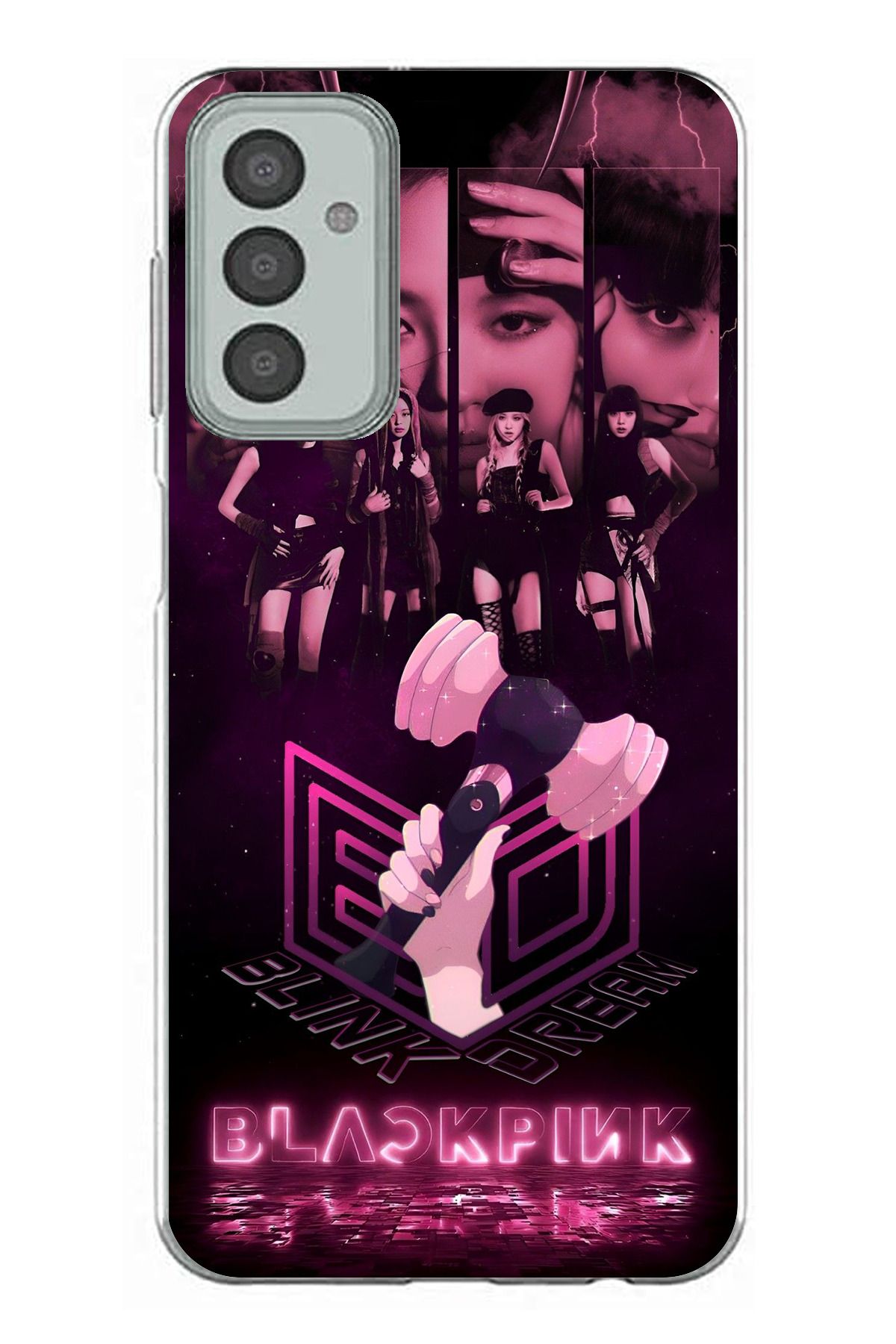 TechTree Samsung Galaxy M13 - M23 Uyumlu Blackpink Poster Şeffaf Silikon Kılıf