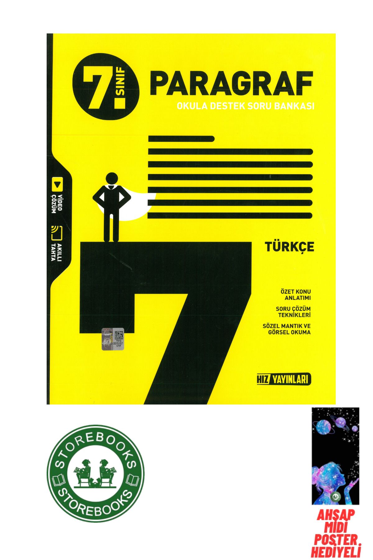 Hız Yayınları 7.Sınıf Hız Yayınları Paragraf Soru Bankası Poster Hediyeli