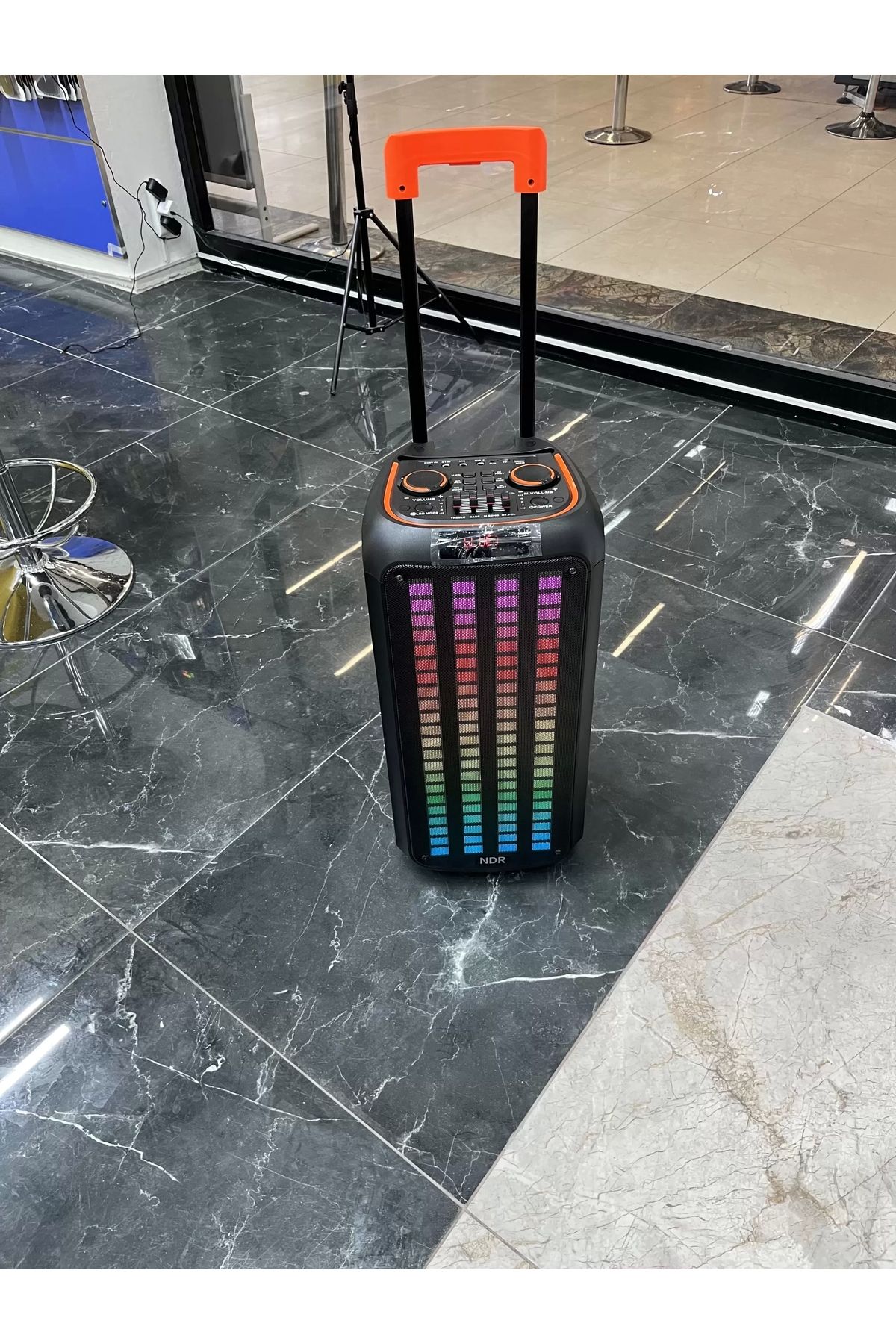 lucek cases NDR-1098 Taşınabilir Büyük Boy Ses Sistemi Bluetooth Mikrofonlu Parti Hoparlör