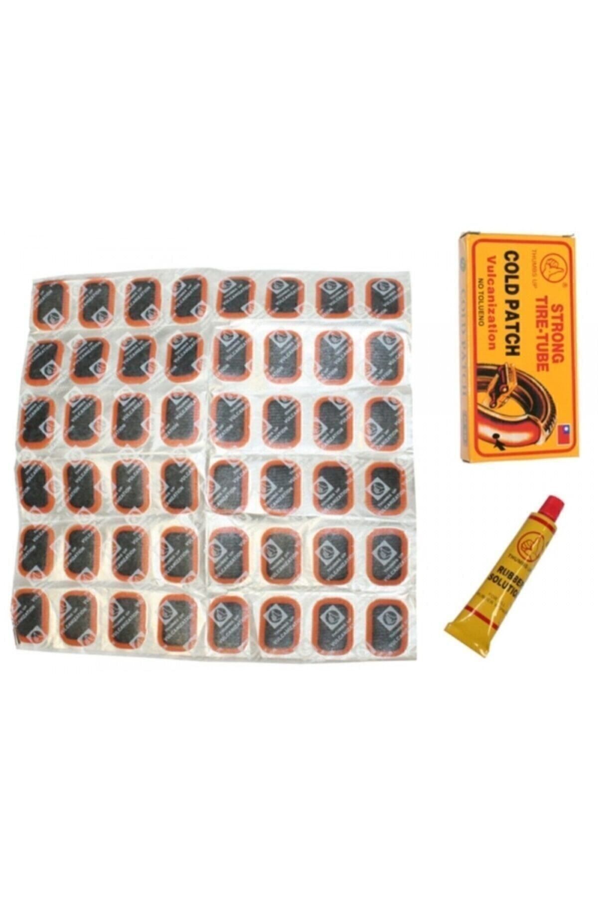 SerenityHaven Get Lock Thumbs Up 48 Li Bisiklet Lastik Tamir Yama Seti Soğuk Yama Taze Yama Yeni Ürün