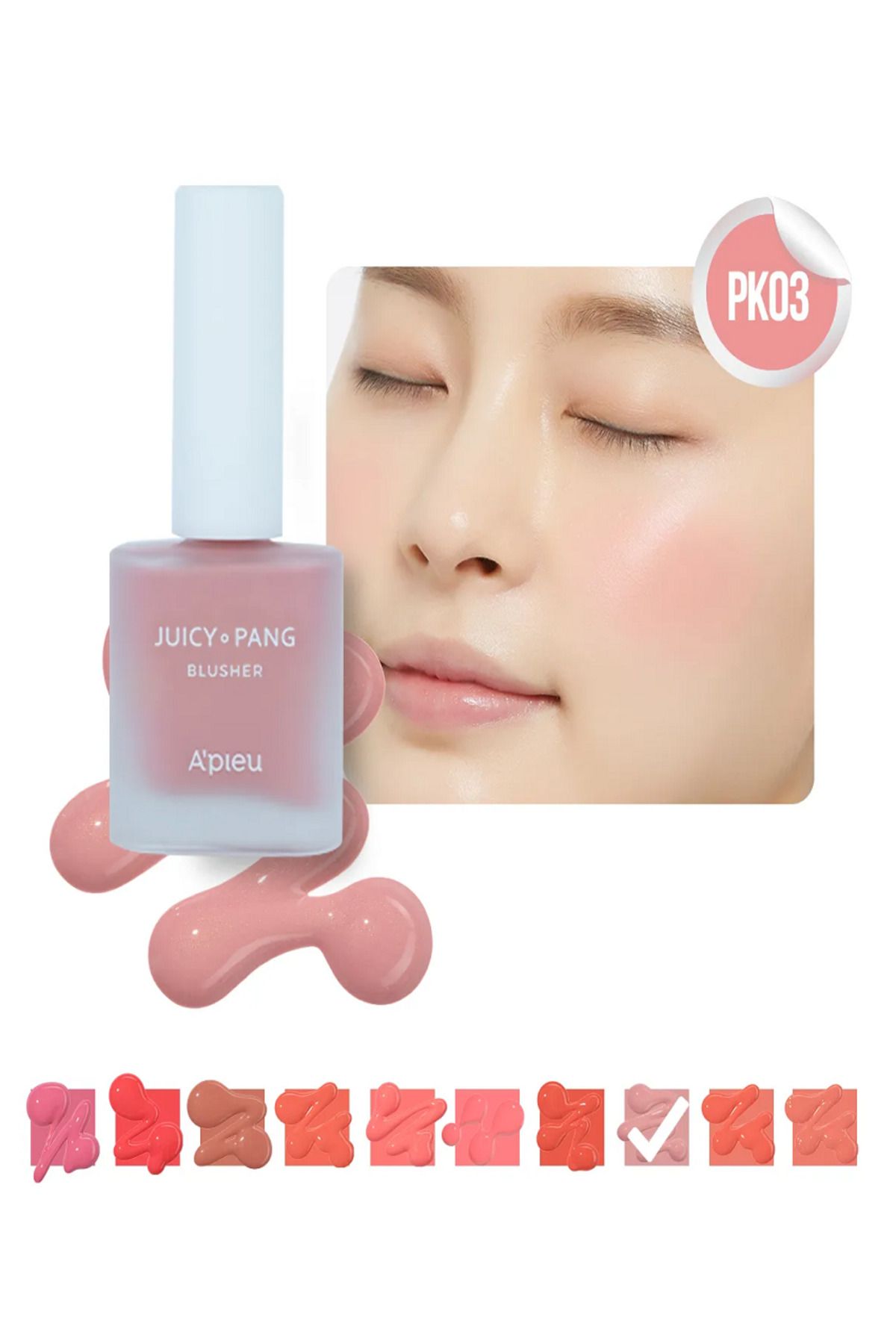 SEPHORA Missh@ Meyve Kokulu Doğal Görünümlü Likit Allık 9g. Apıeu Juicy-pang Water Blusher (PK03)