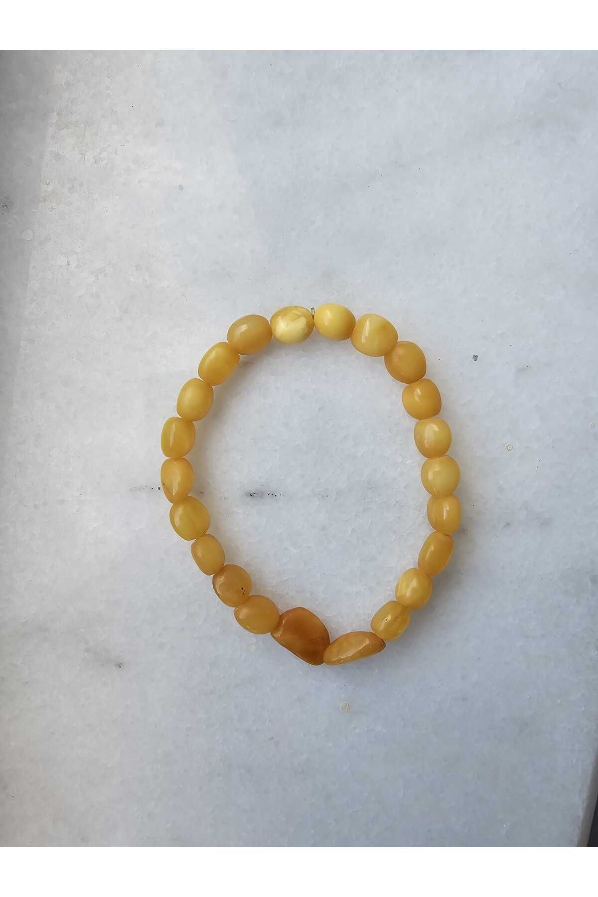Zivazer Store Doğal damla kehribar yetişkin bileklik
