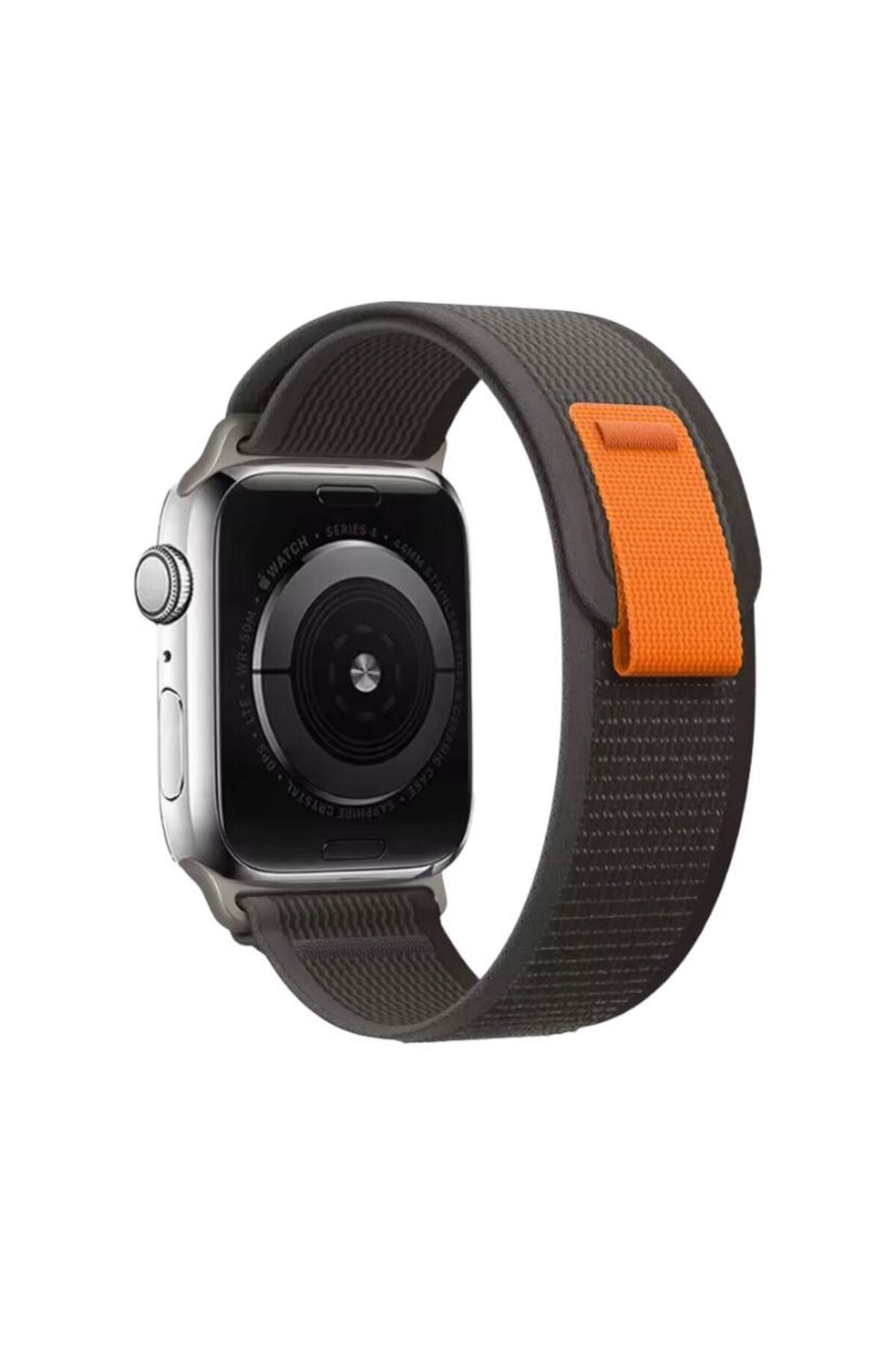 Bruntoo BR Apple Watch Series 10/9/8/7/6/5/4/SE/3/2/1 42mm-41mm-40mm-38mm İle Uyumlu Kayış Trail Hasır kordon